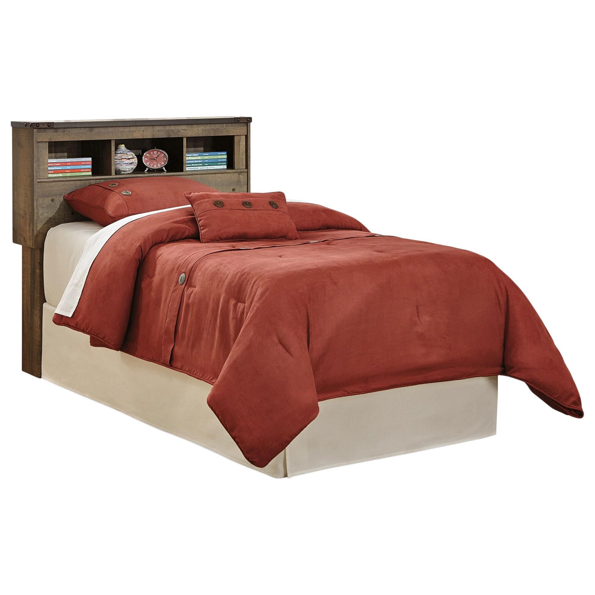 Signature Design by Ashley Trinell Twin Bookcase Bed in Replicated Oak Grain, , large