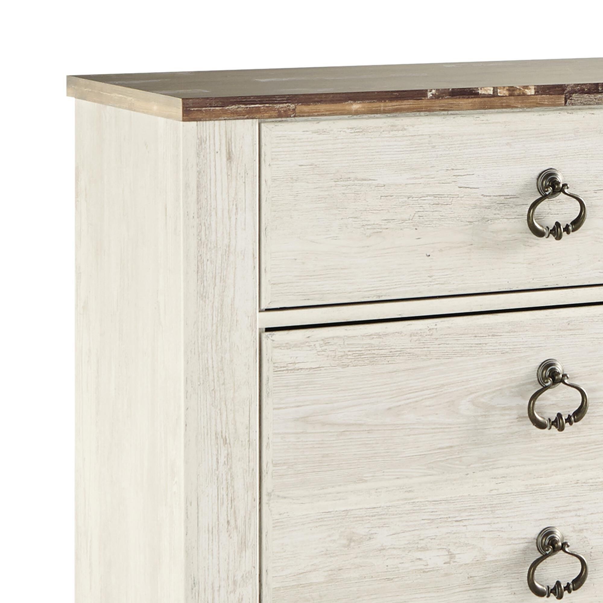 Signature Design by Ashley Willowton 4-Piece Full Storage Bedroom Set in Whitewash, , large