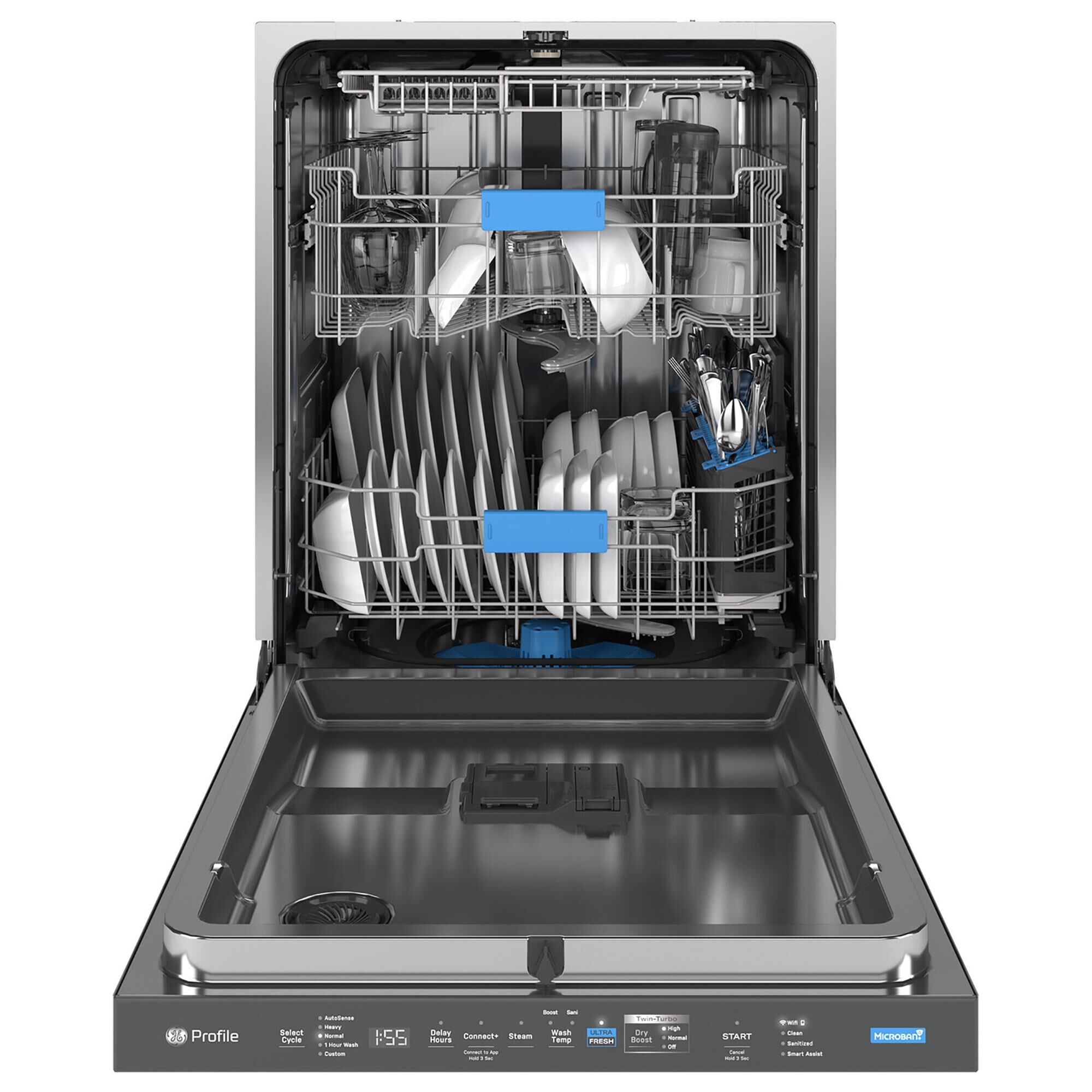 GE Profile 24" Built-In Dishwasher with 39 dBA in Fingerprint Resistant Black Stainless, , large