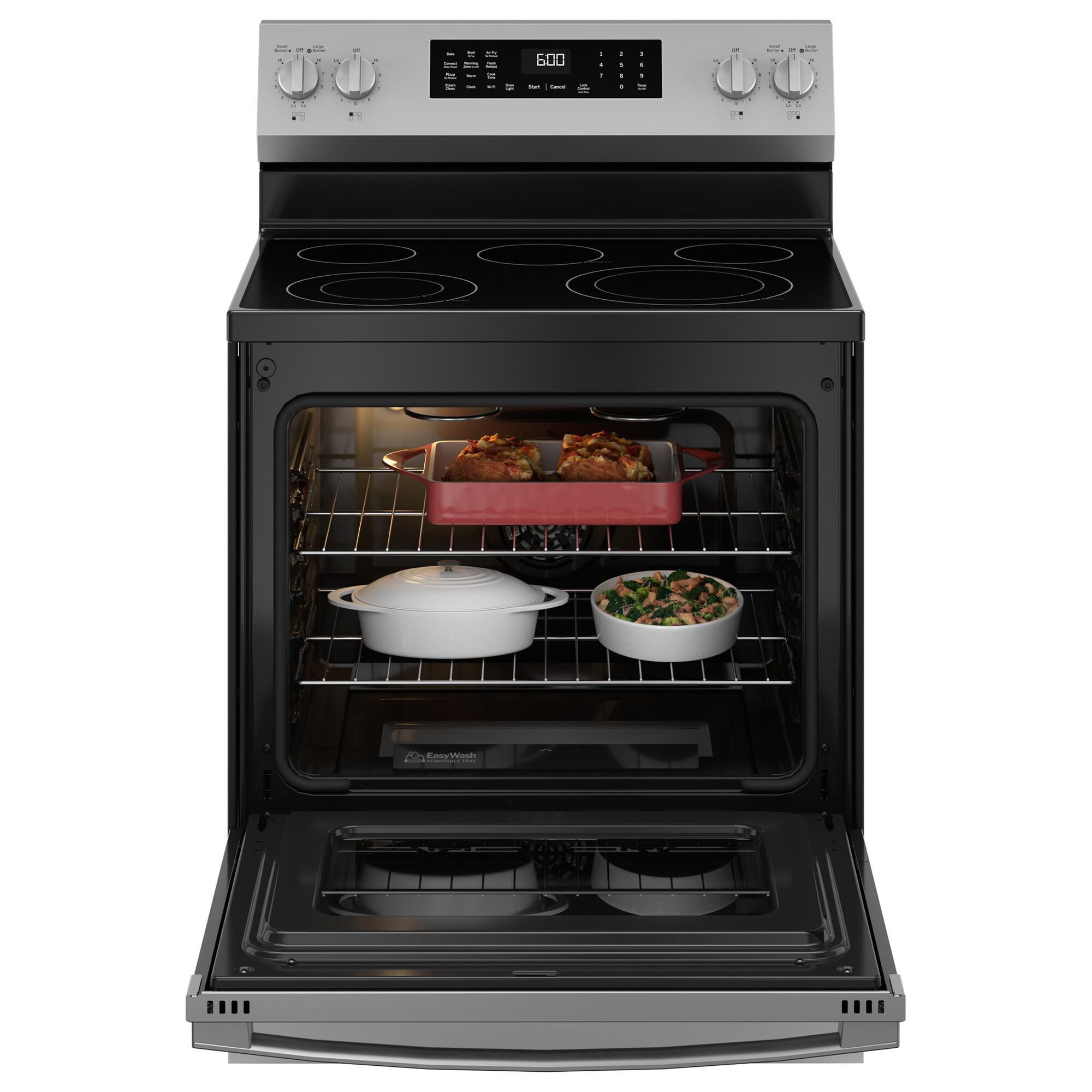 GE Appliances 30" Free-Standing Electric Range with Convection in Stainless Steel, , large