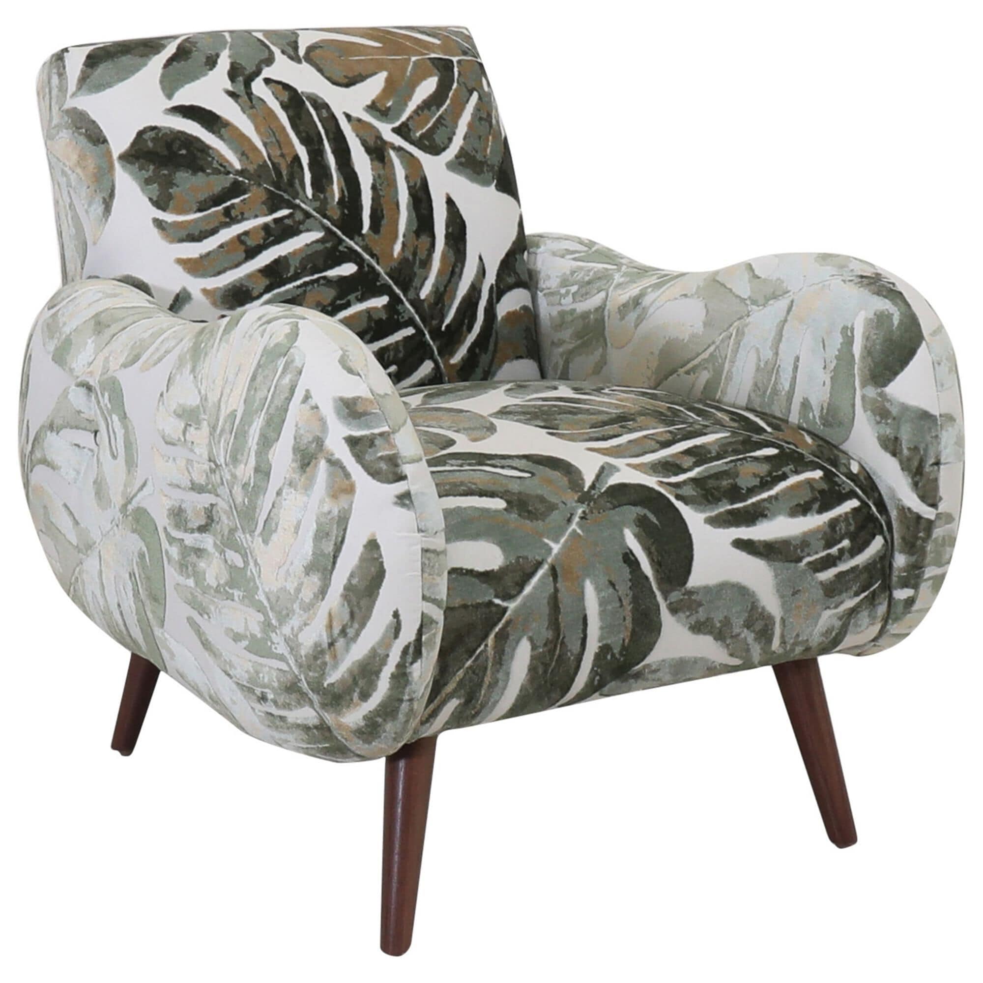 Jonathan Louis Dax Accent Chair in Tika Jade Velvet, , large