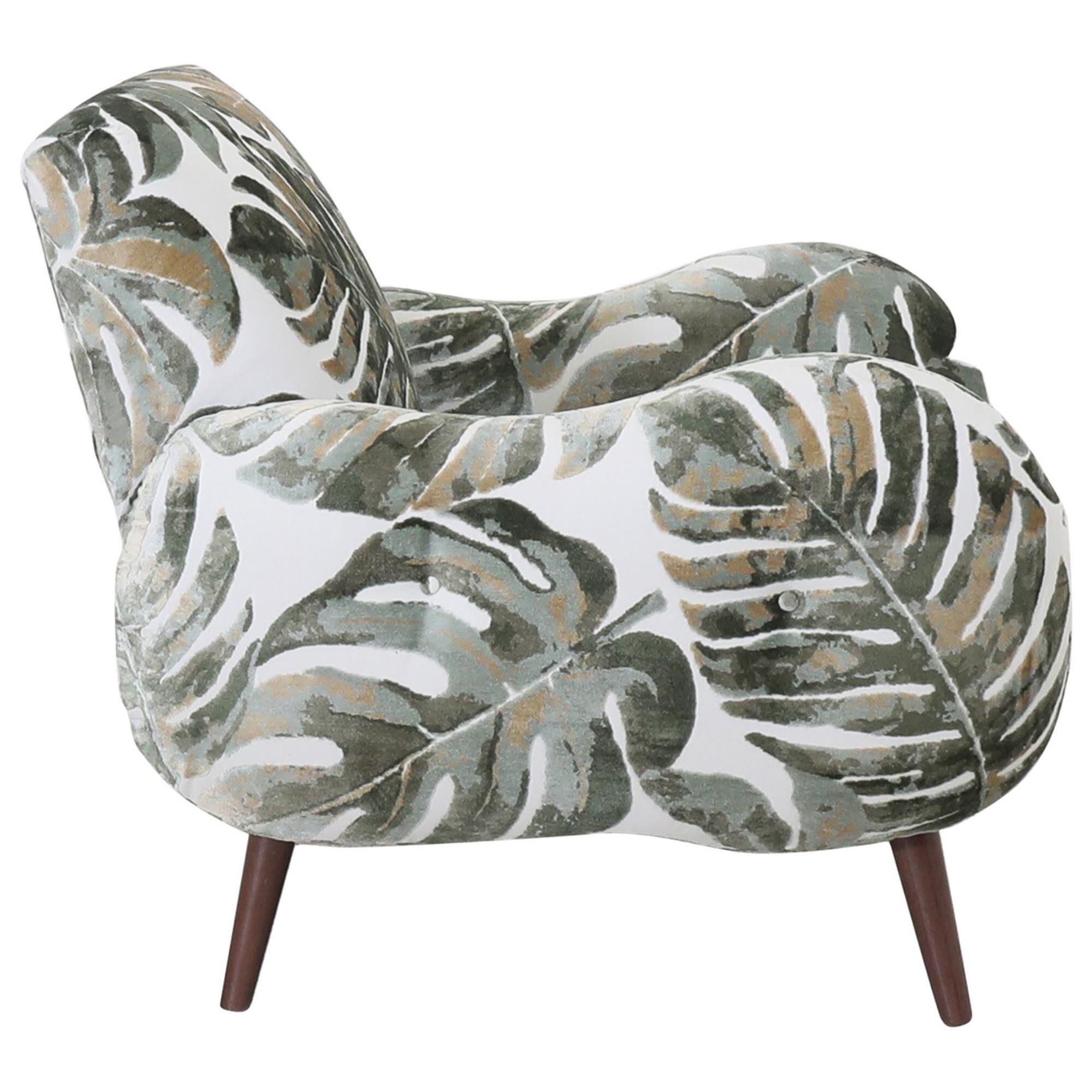 Jonathan Louis Dax Accent Chair in Tika Jade Velvet, , large