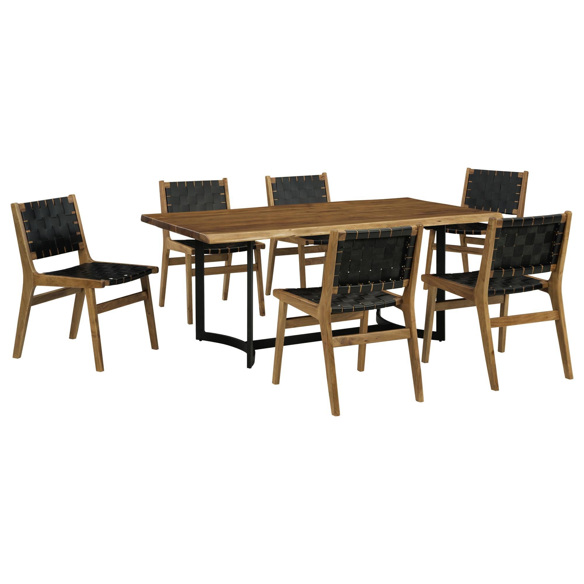 Signature Design by Ashley Fortmaine 7-Piece Dining Set in Brown and Black, , large