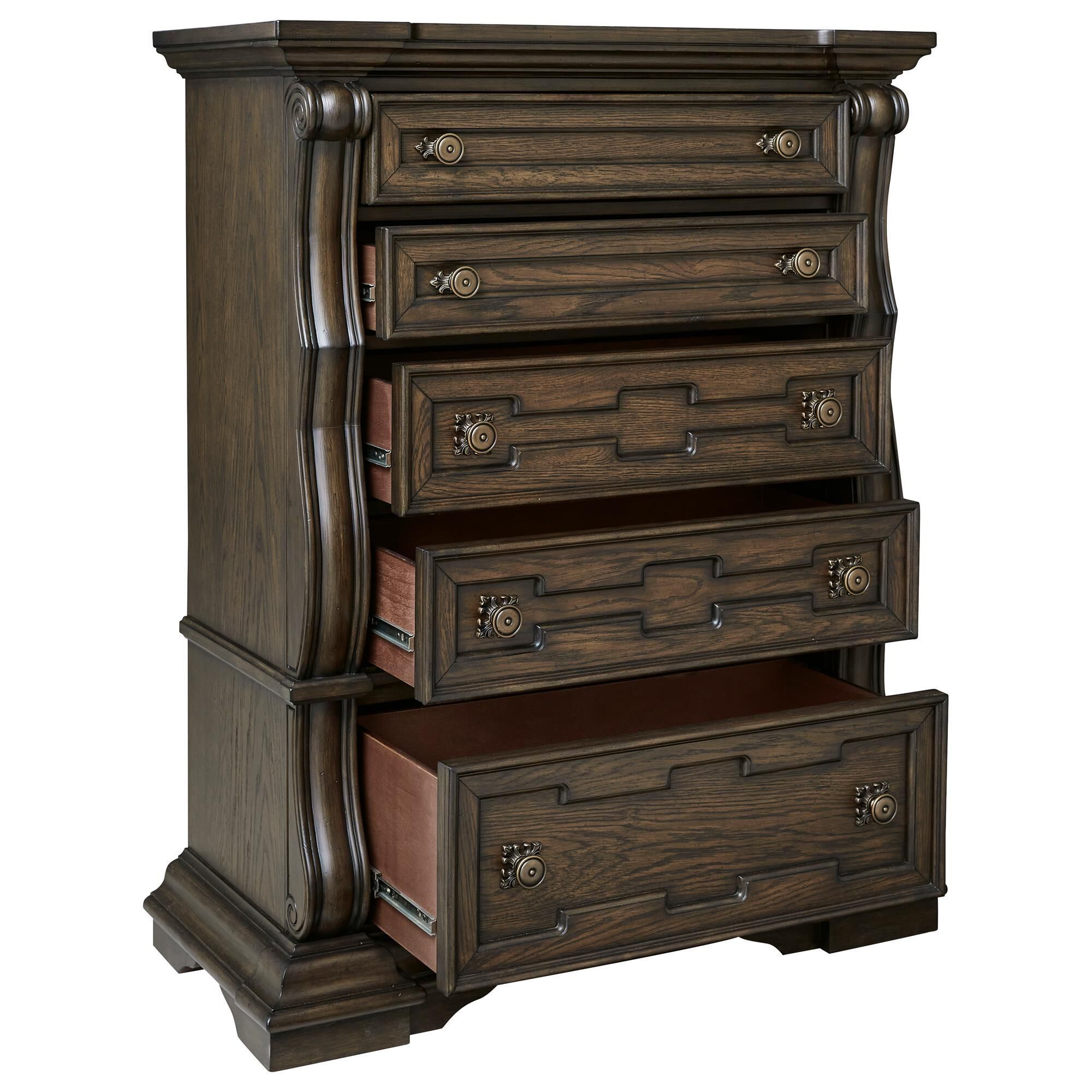 Millenium Maylee 5-Piece King Bedroom Set in Brown, , large