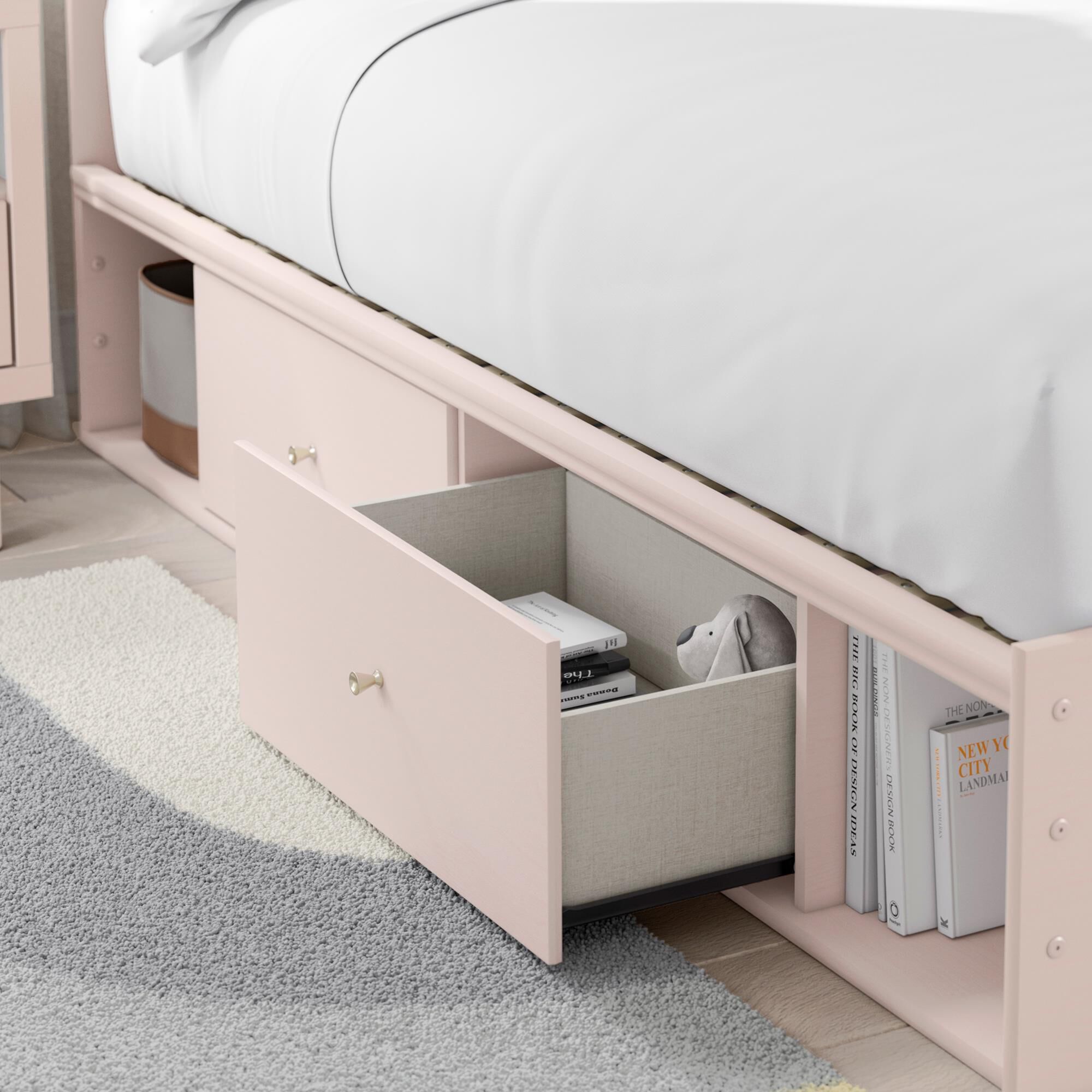 Signature Design by Ashley Wistenpine Full Upholstered Panel Bed with 2 Storage Units, , large