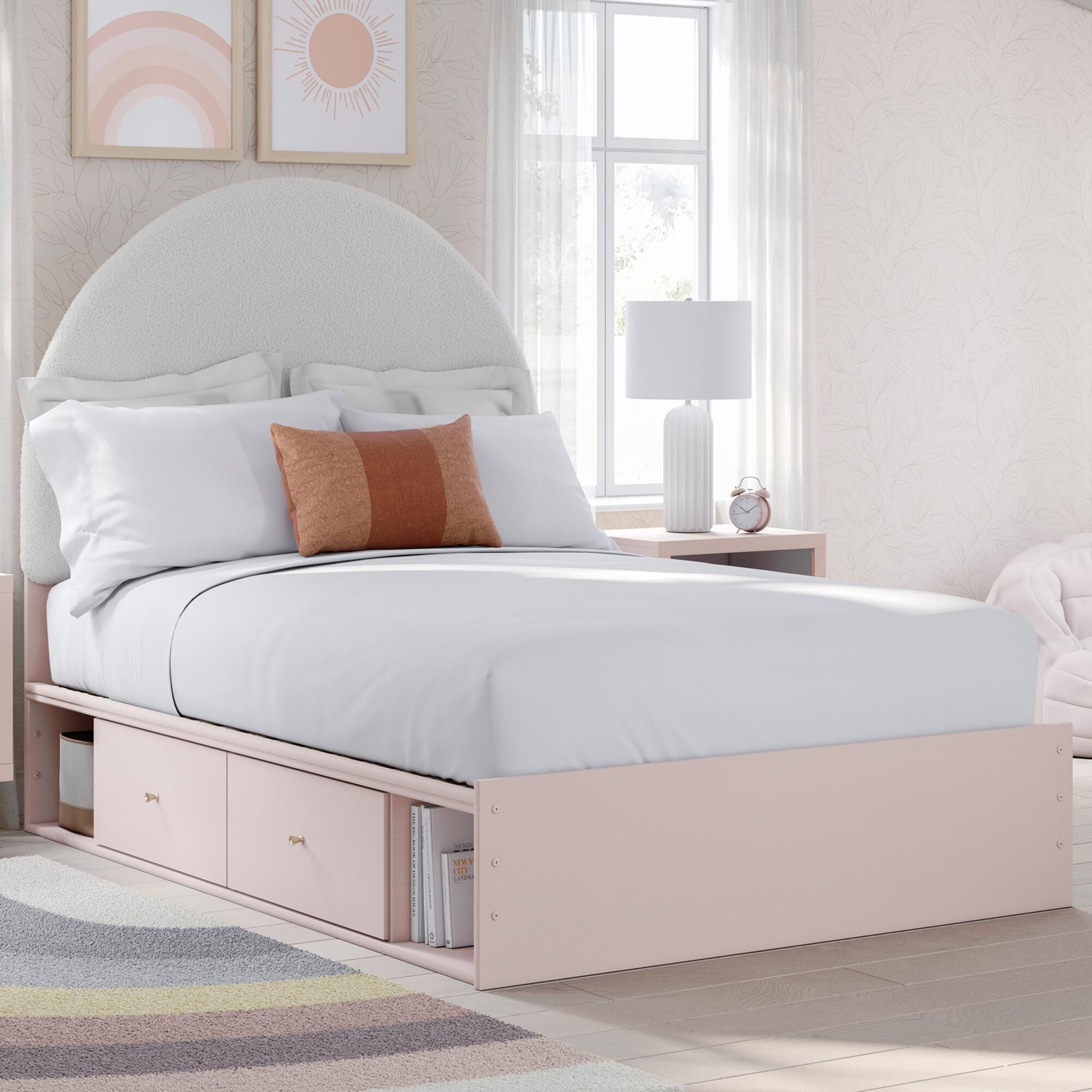 Signature Design by Ashley Wistenpine Full Upholstered Panel Bed with 2 Storage Units, , large