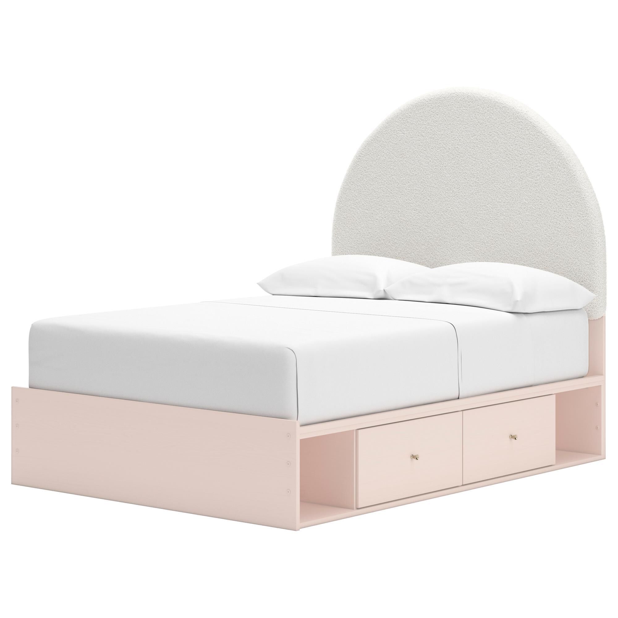 Signature Design by Ashley Wistenpine Full Upholstered Panel Bed with 2 Storage Units, , large