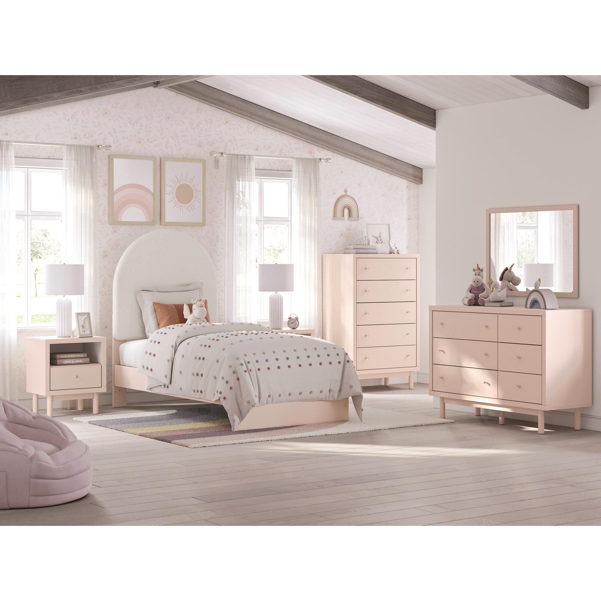 Signature Design by Ashley Wistenpine Full Upholstered Panel Bed, , large