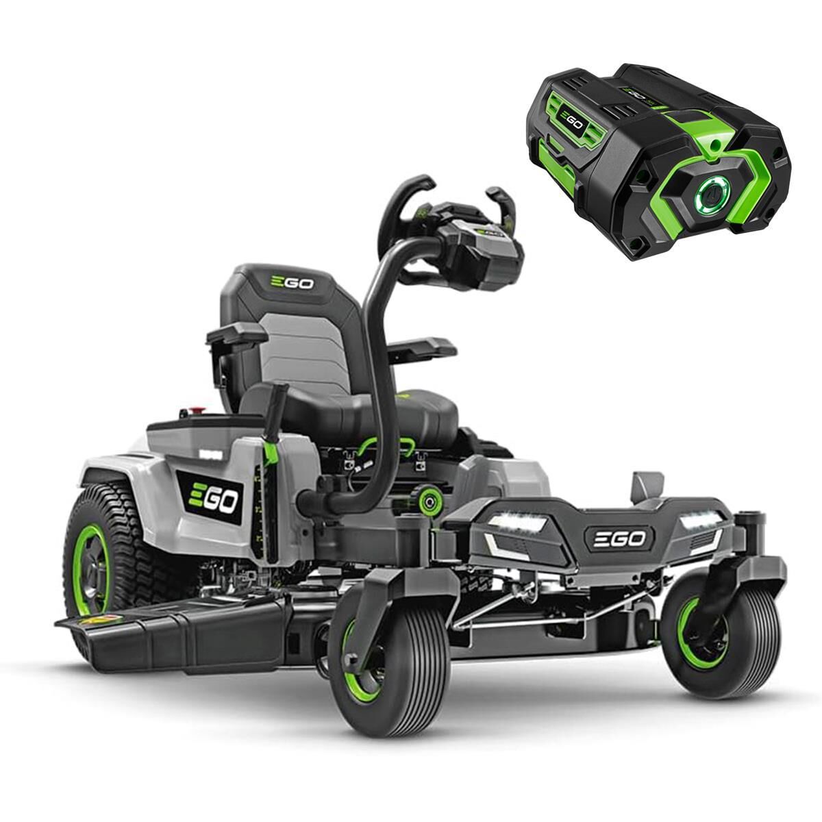EGO POWER+ 42" Zero Turn Riding Lawn Mower with E-Steer and POWER+ 2 5.0 Amp Hour Battery with Fuel Gauge, , large