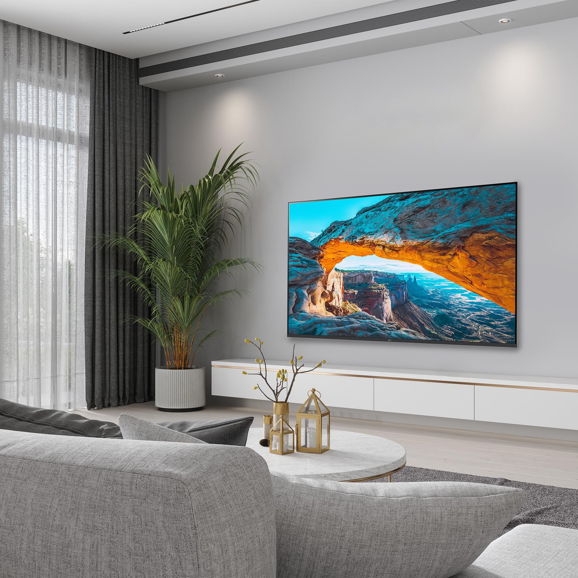 LG 75" Class UT75 Series 4K UHD in Black - Smart TV, , large