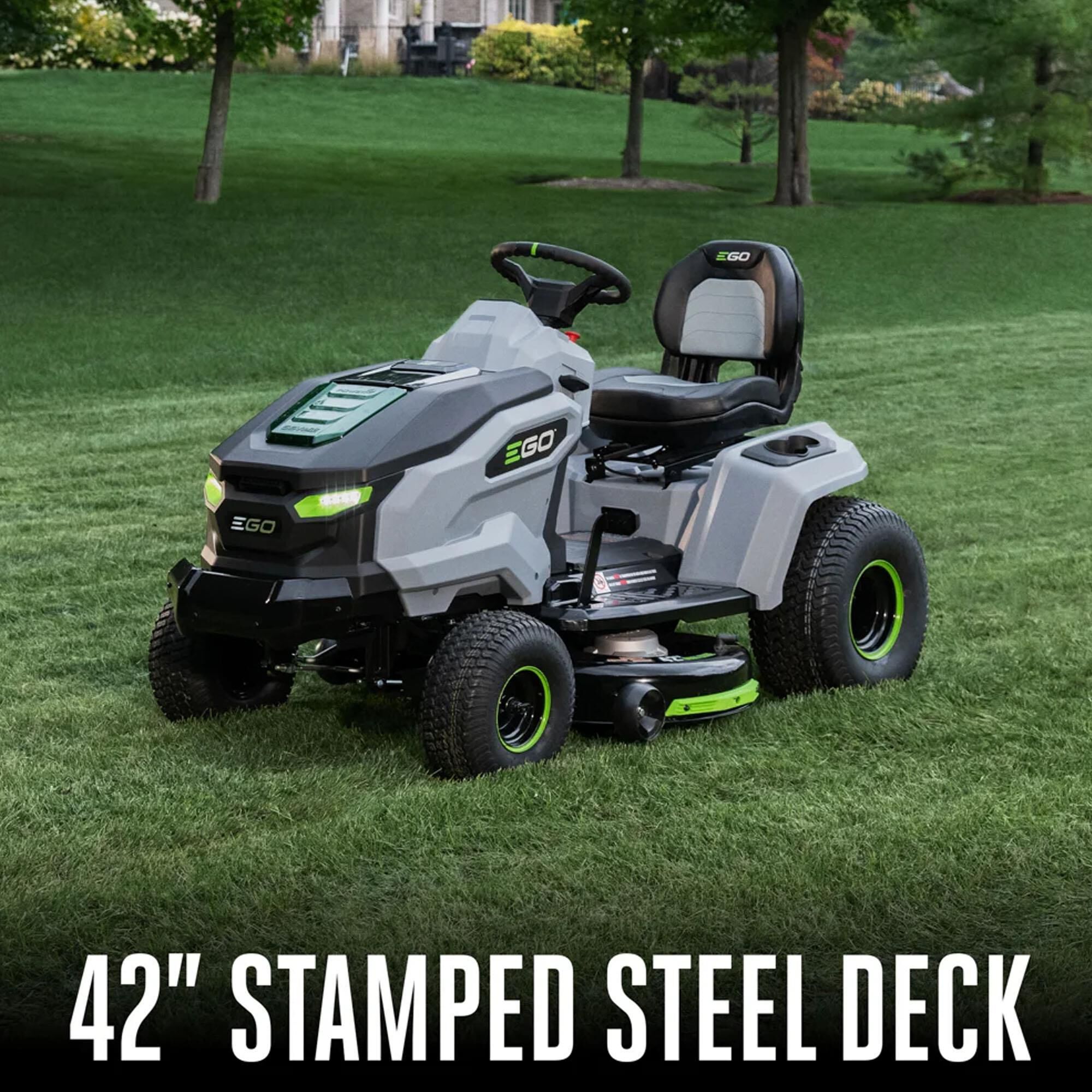 EGO 42" T6 POWER+ Lawn Tractor with 6 x 6.0Ah Batteries, 700W Turbo Charger, and Charging Adapter, , large