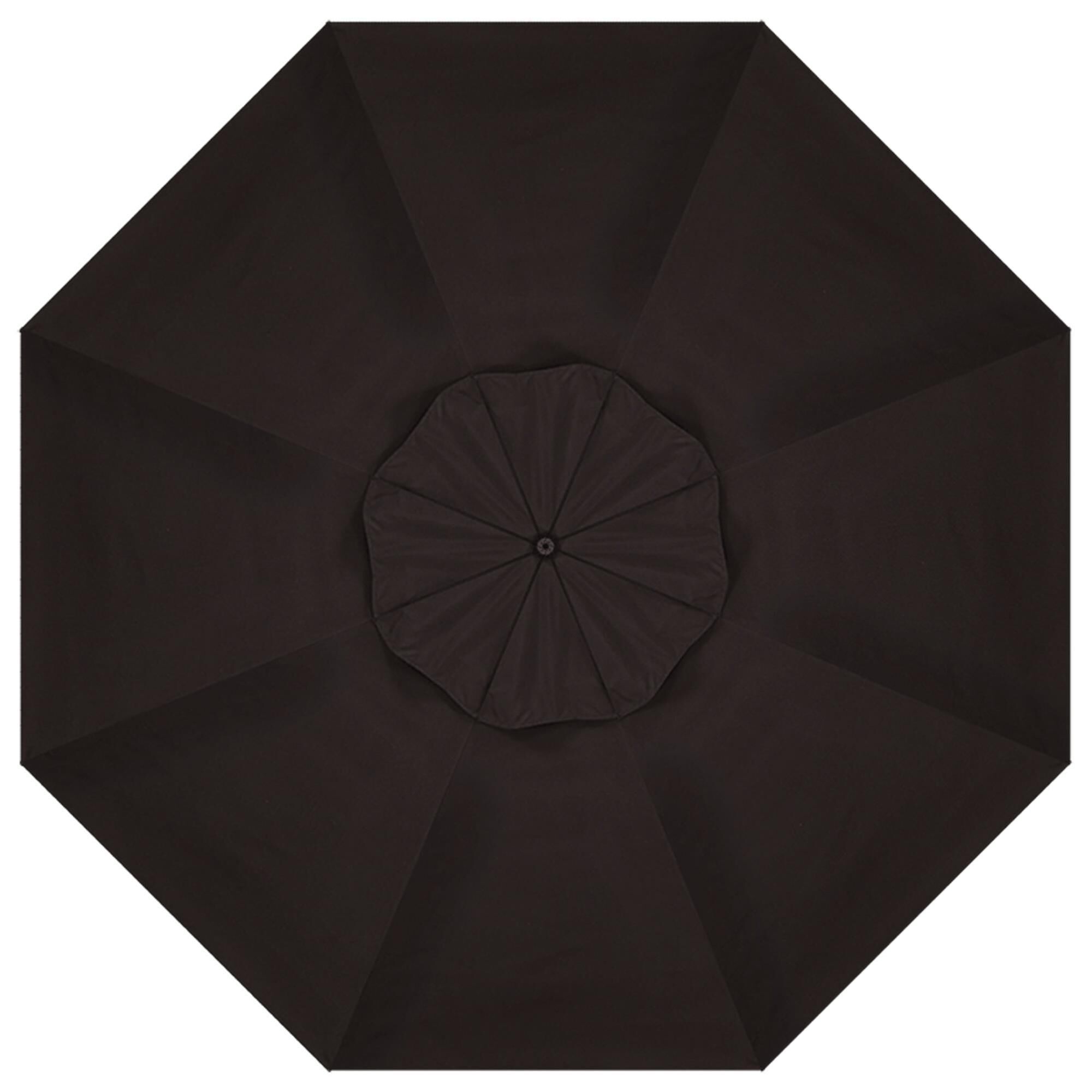 Treasure Garden 11" Cantilever Umbrella with Black Base in Black, , large