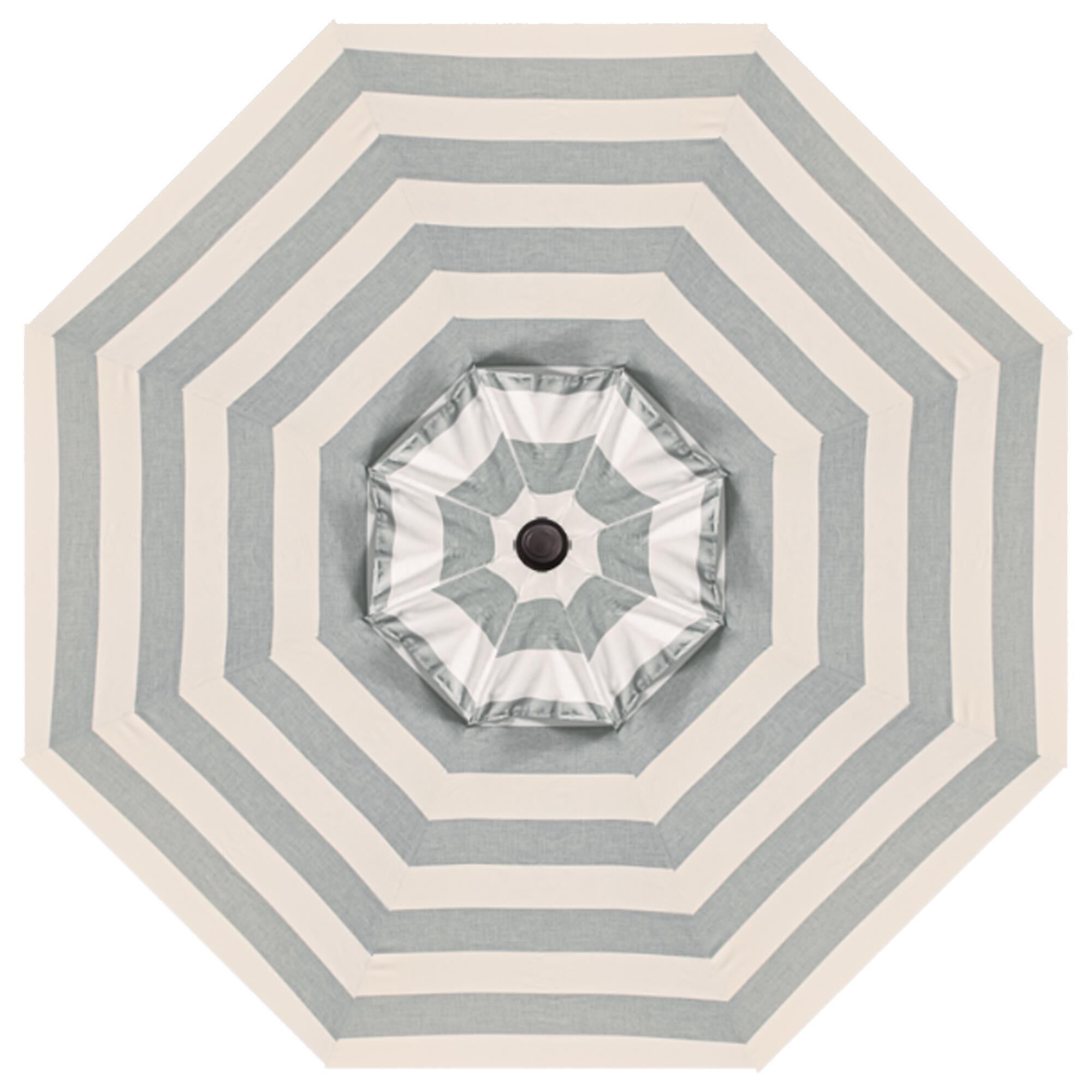 Treasure Garden 9" Umbrella with Black Stand in New Block Sea Stripe, , large
