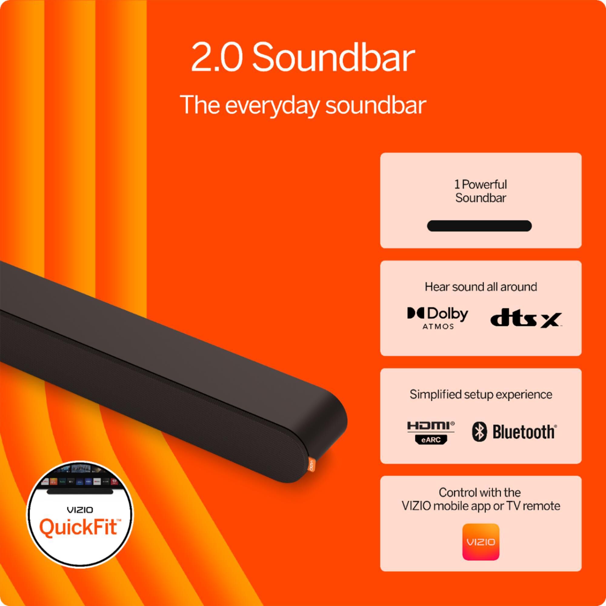 VIZIO 40" Class Full HD LED - Smart TV with 2.0 Soundbar in Black, , large