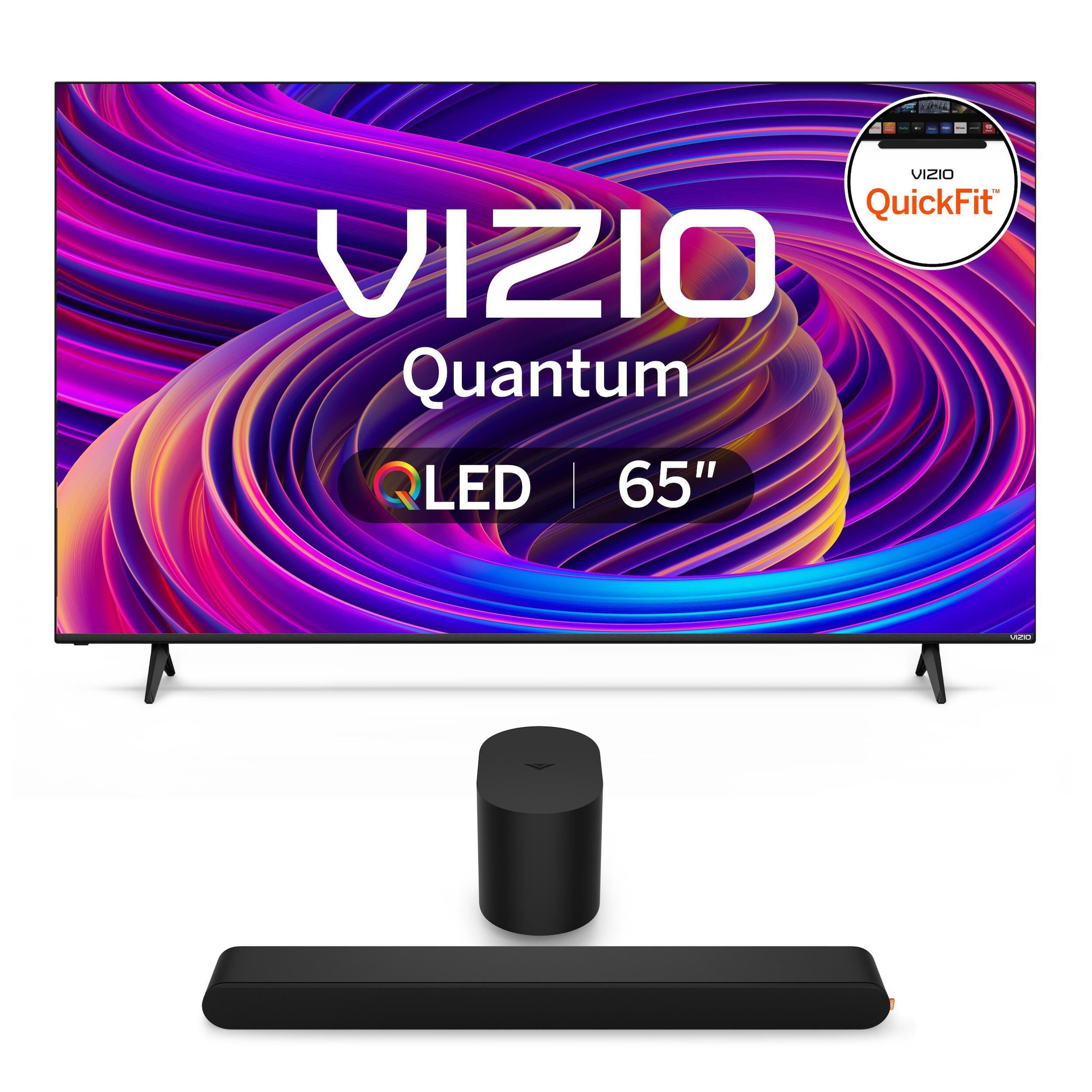 VIZIO 65 Quantum 4K QLED Smart TV w/ 2.1 Soundbar, , large