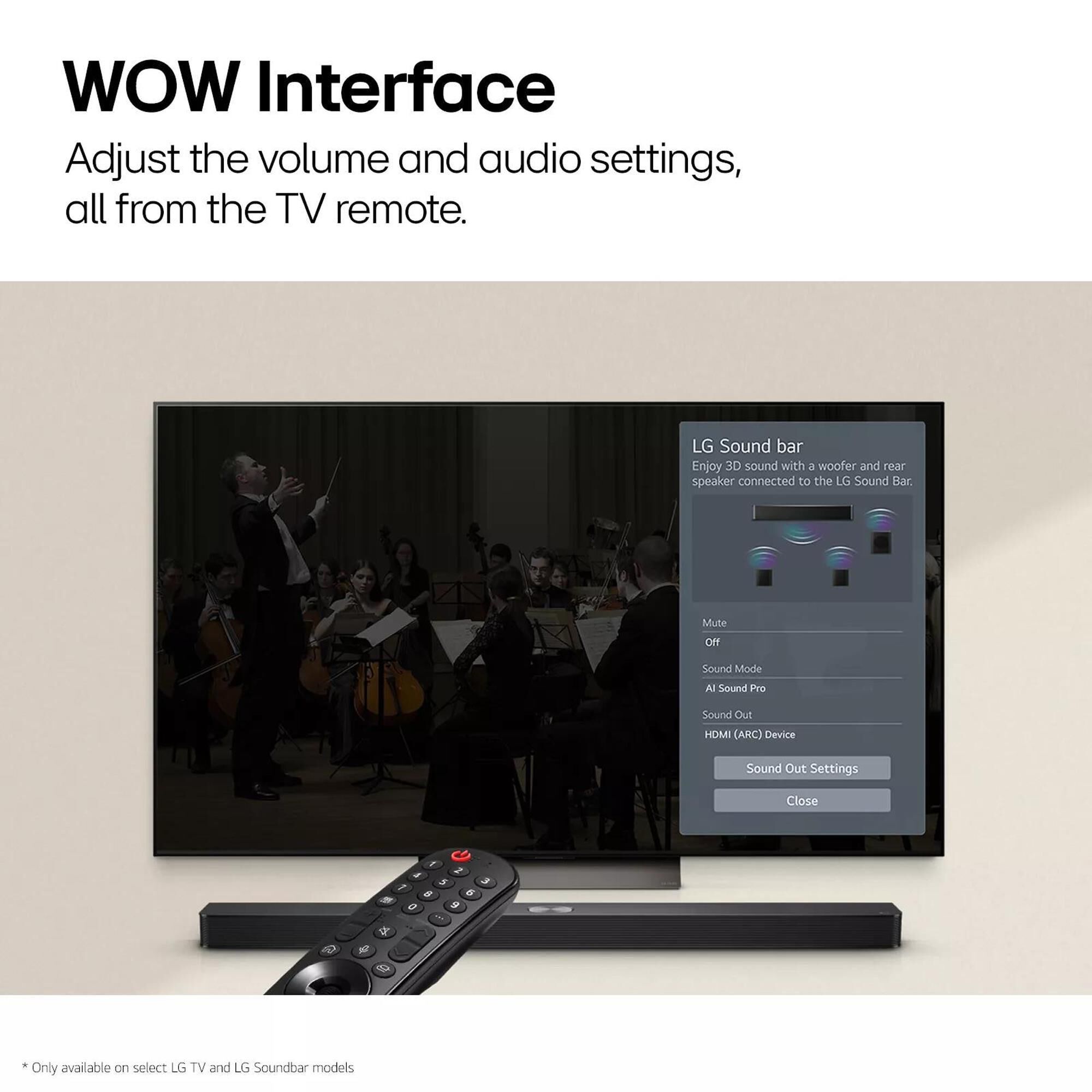 LG 43" Class UHD Series 4K UHD - Smart TV with 2.1 Channel Sound Bar and Wireless Subwoofer in Black, , large