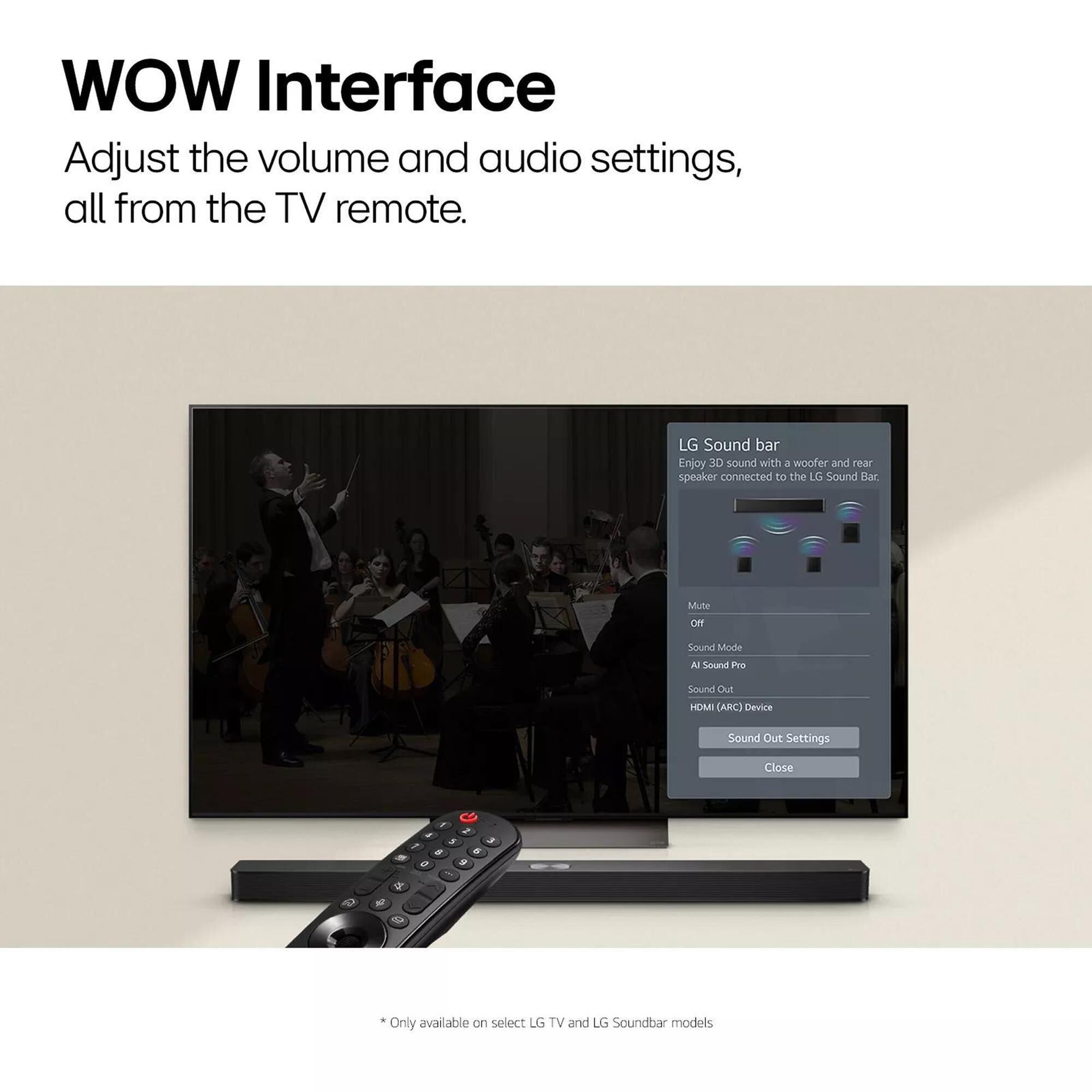 LG 65" Class B4 4K OLED - Smart TV with 3.1 Channel Sound Bar and Wireless Subwoofer in Black, , large
