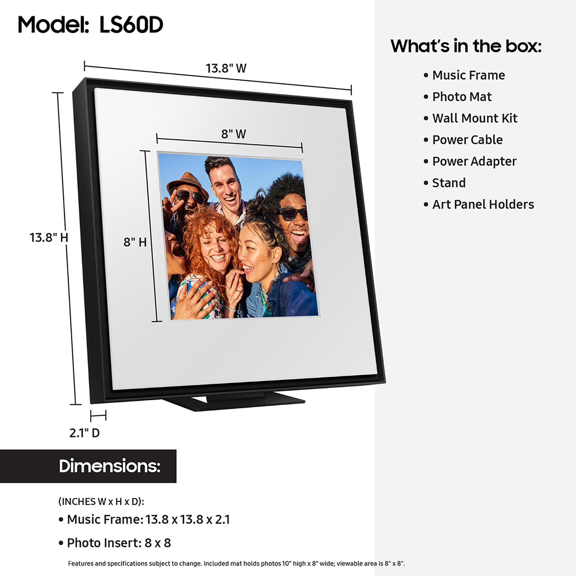 Samsung 65" 4K Frame TV w/ Frame Speaker, , large