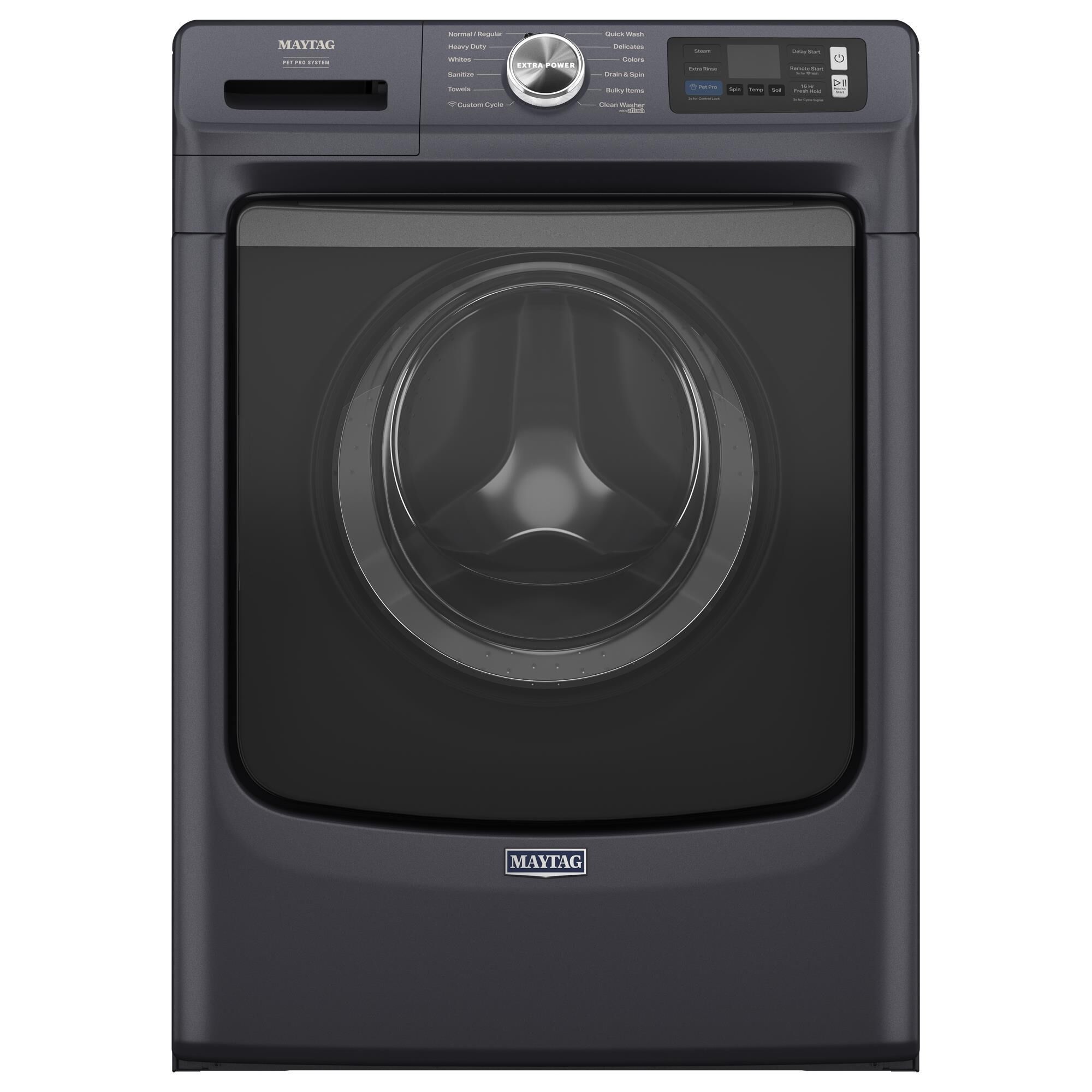 Maytag 5 Cu. Ft. Capacity Front Load Washer in Midnight Steel