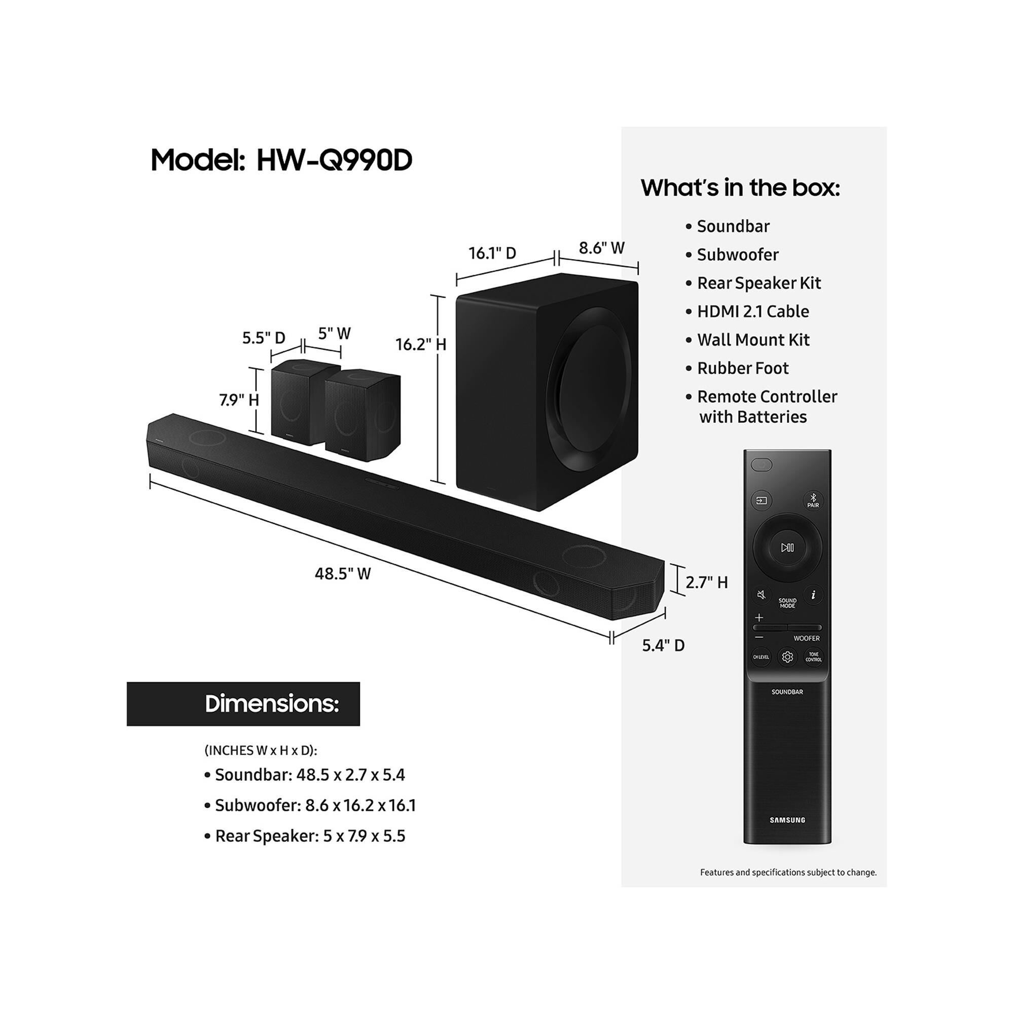 Samsung 85" 4K QLED w/Soundbar Sys, , large