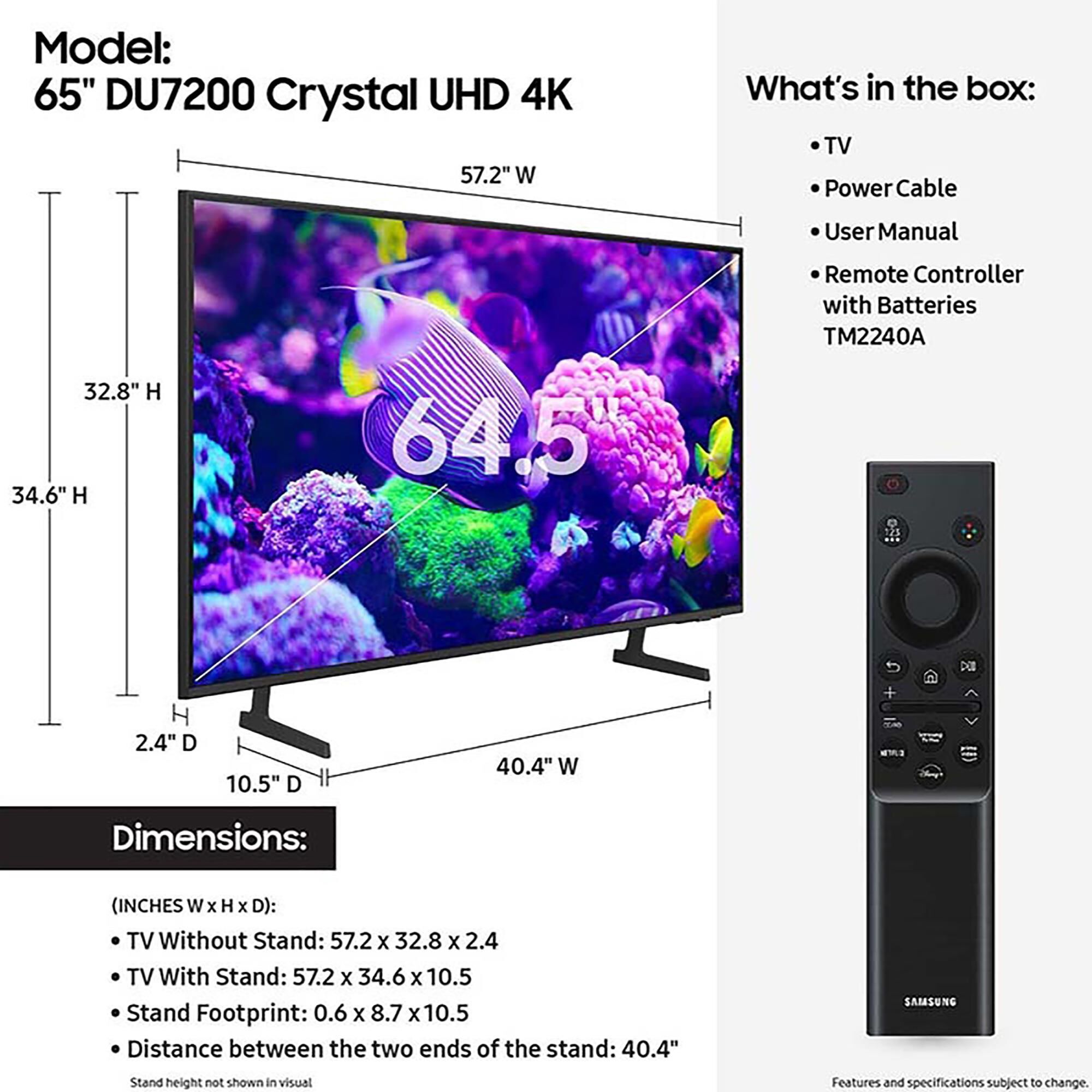 Samsung 65" 4K UHD w/Soundbar Sys, , large