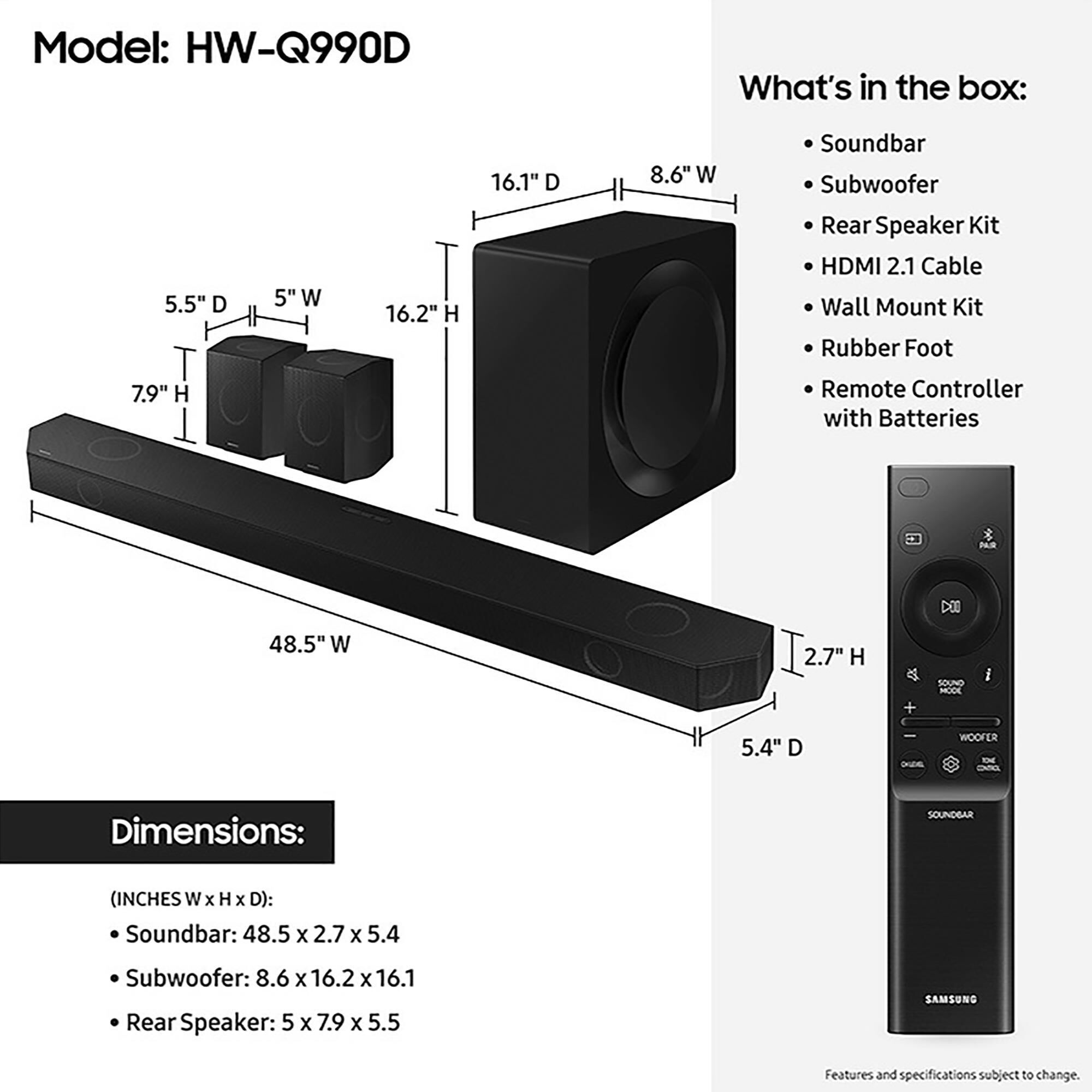 Samsung 65" 4K UHD w/Soundbar Sys, , large