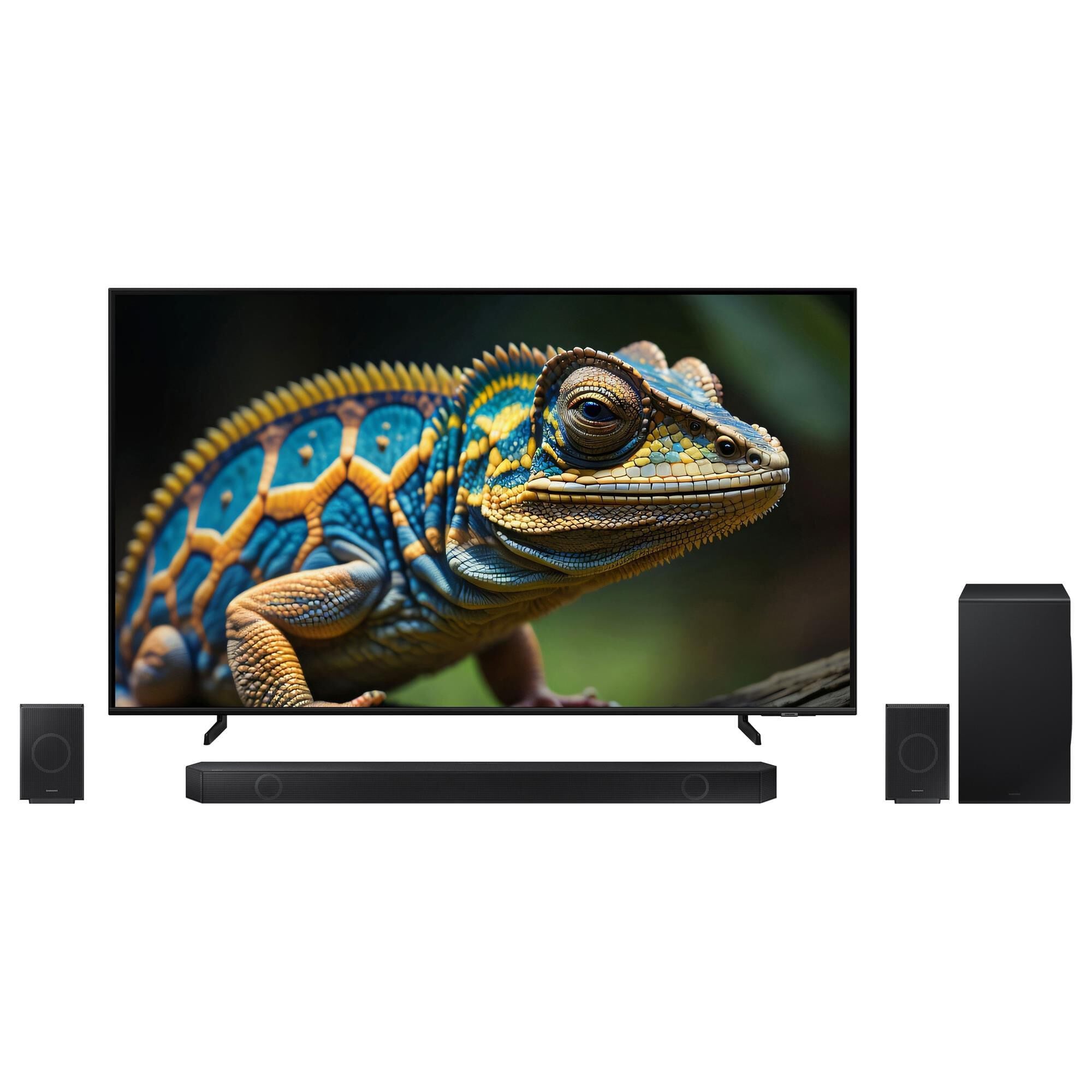 Samsung 75" 4K QLED w/Soundbar Sys, , large