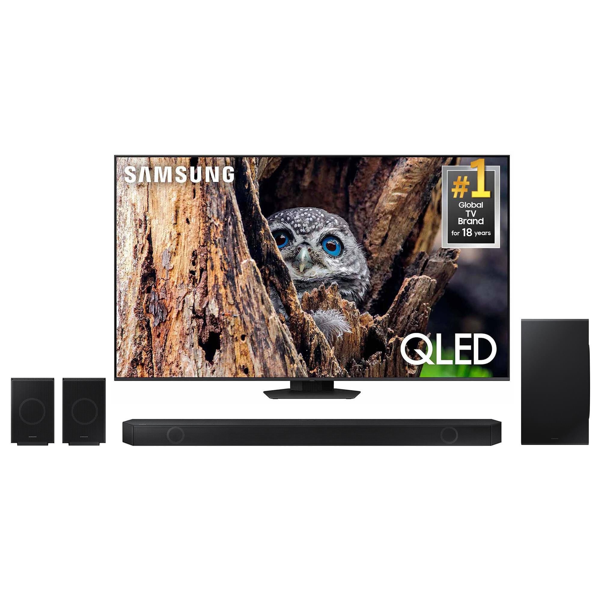 Samsung 55" 4K QLED w/Soundbar Sys, , large