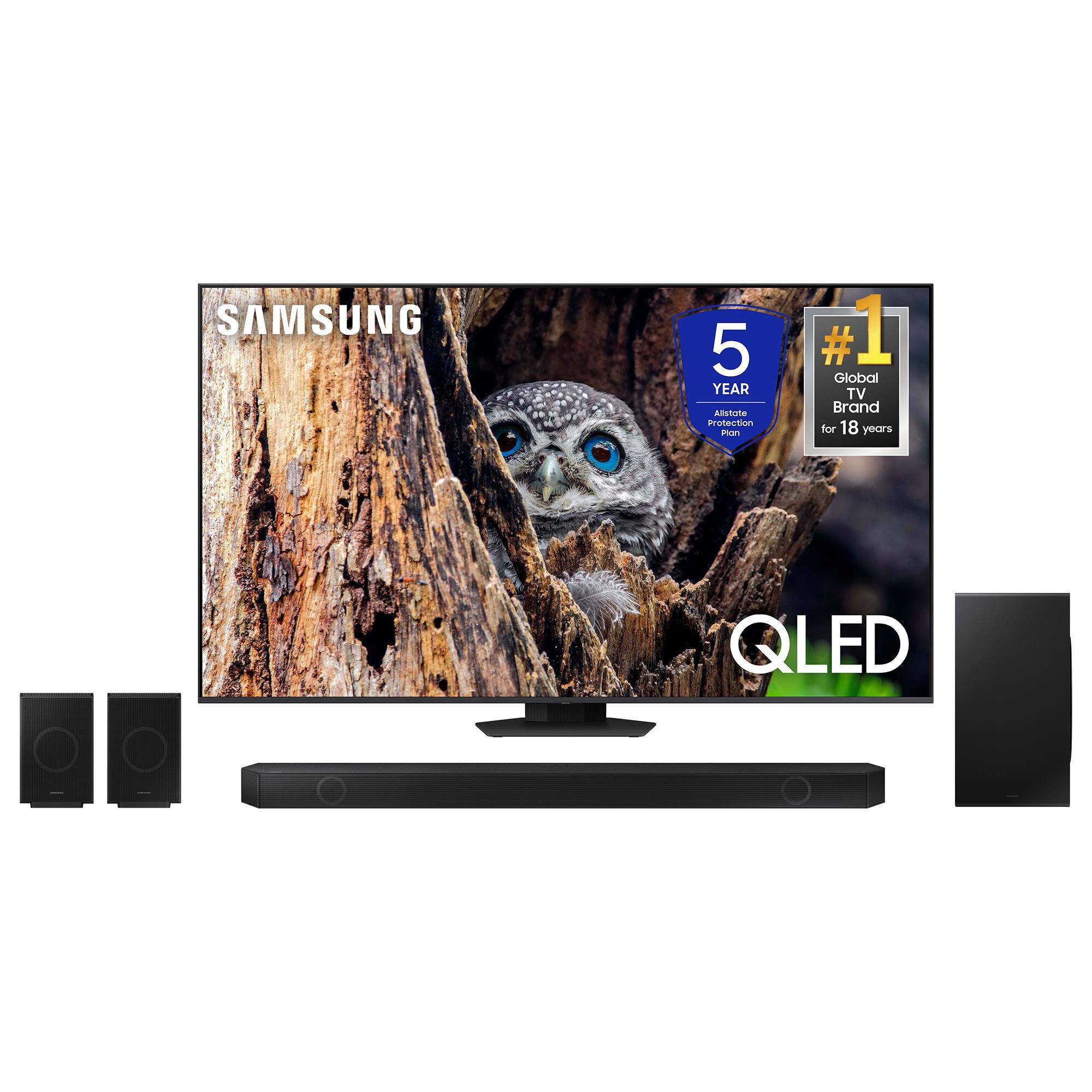 Samsung 75" 4K QLED w/Soundbar Sys, , large