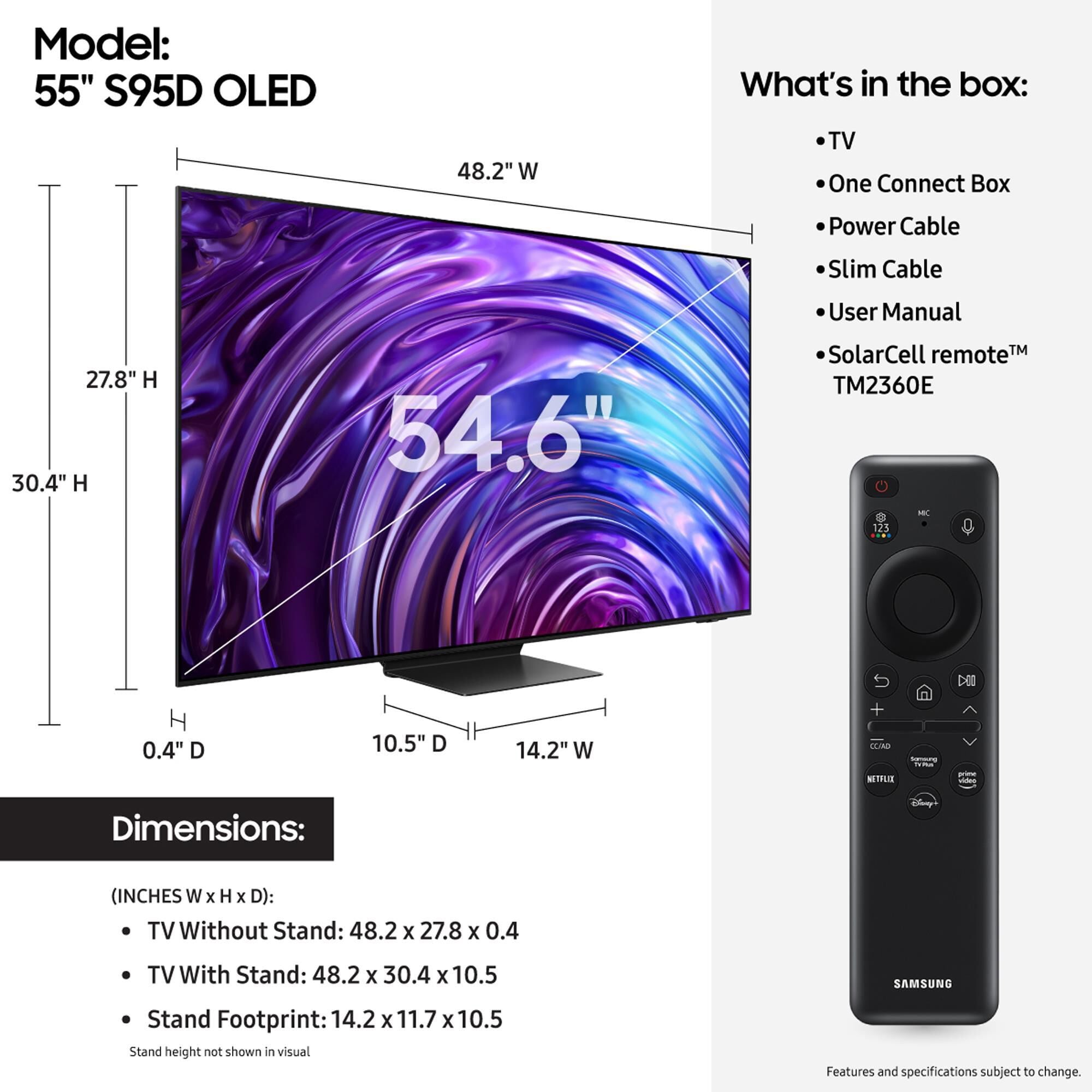 Samsung 65" 4K OLED w/Soundbar Sys, , large