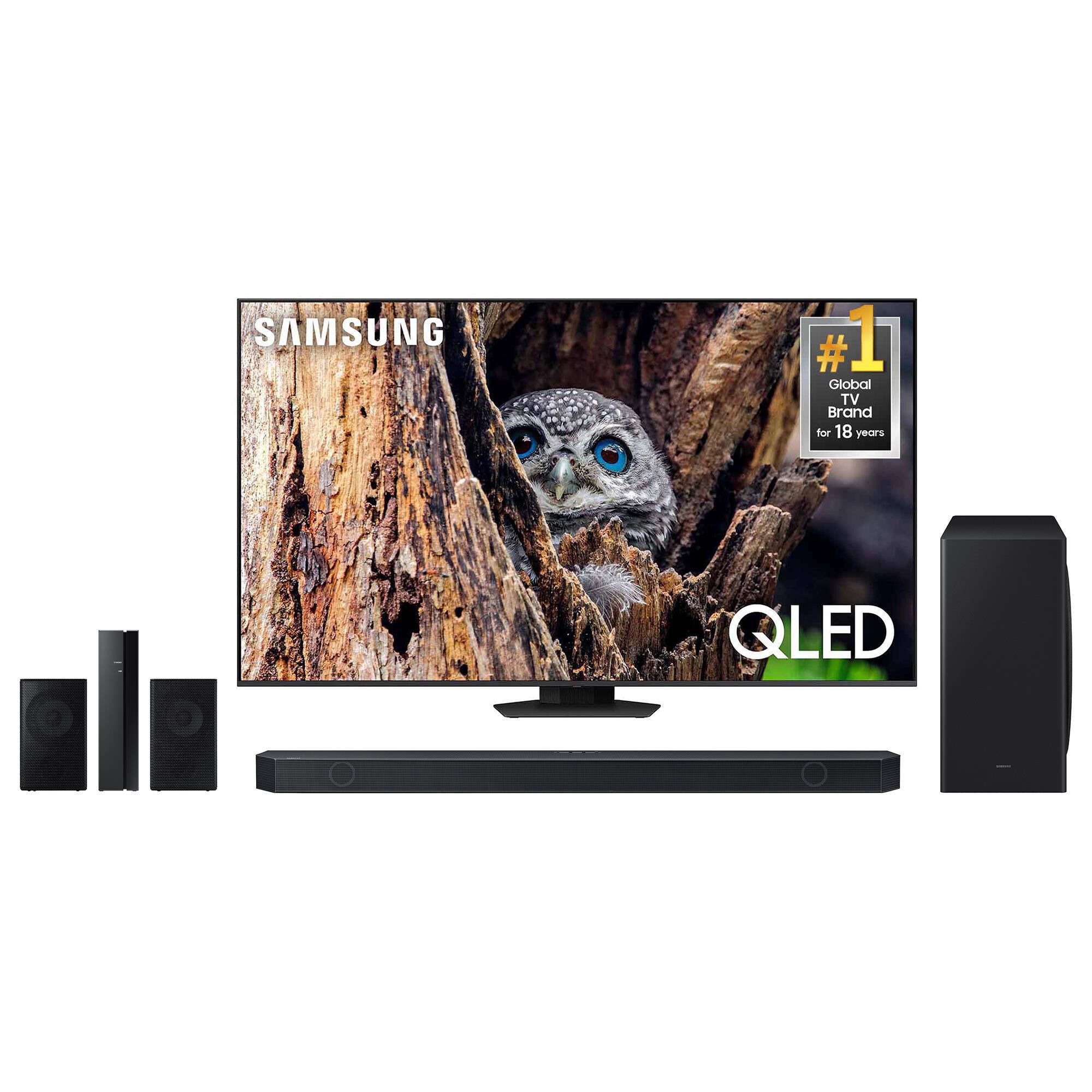 Samsung 65" 4K QLED w/Soundbar Sys, , large