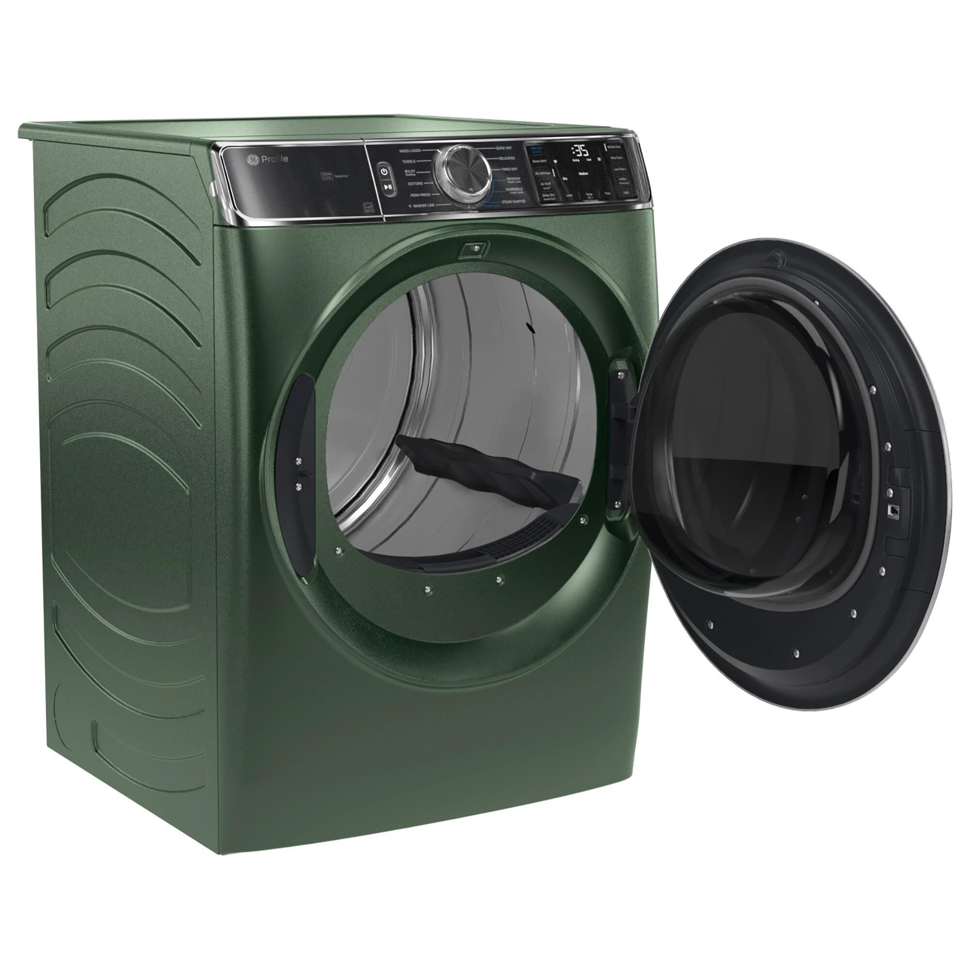 GE Profile 5.5 Cu. Ft. Smart Front Load Washer and 7.8 Cu. Ft. Electric Dryer Laundry Pair in Jade Green, , large