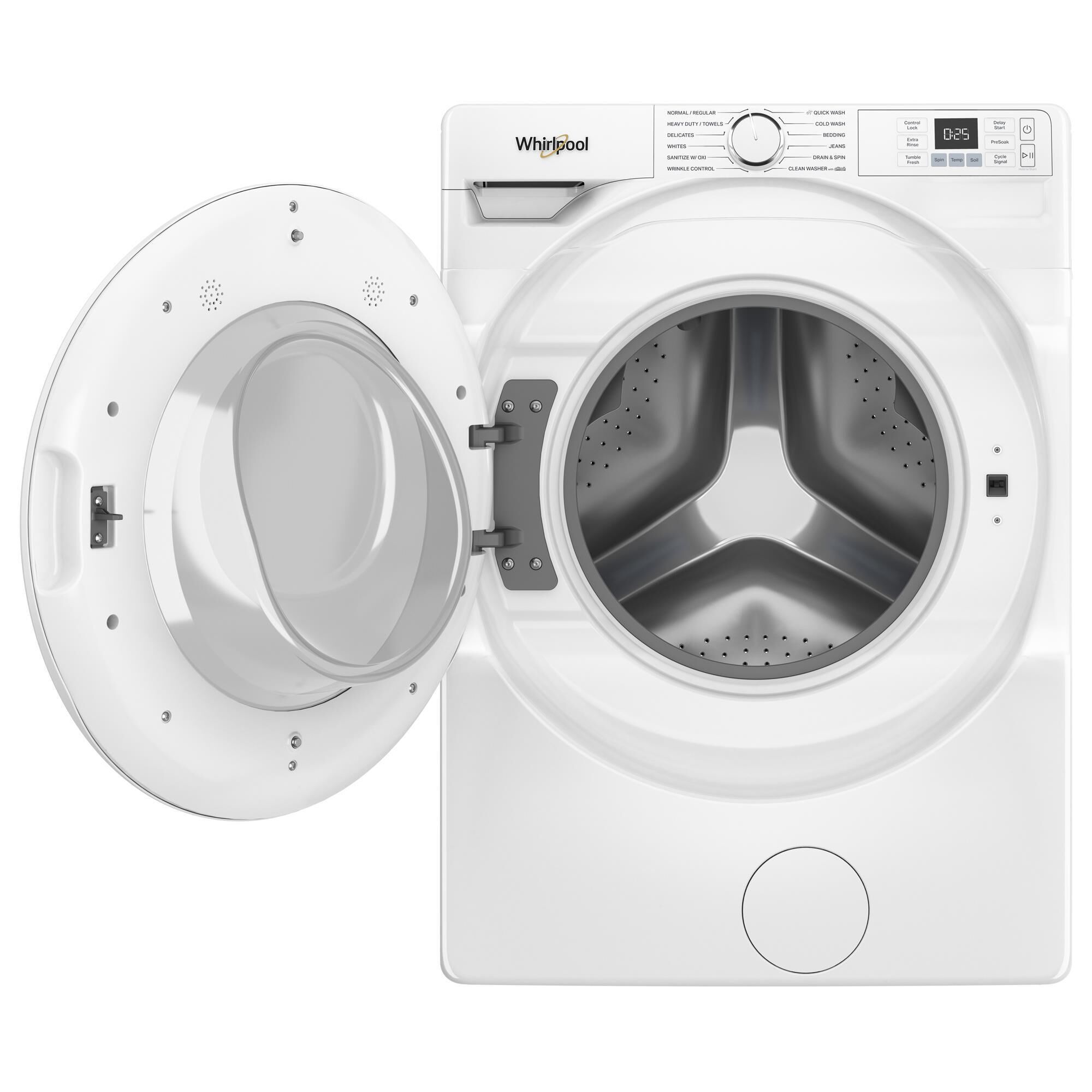 Whirlpool 4.5 Cu. Ft. Front Load Washer and 7.4 Cu. Ft. Gas Dryer Laundry Pair in White, , large