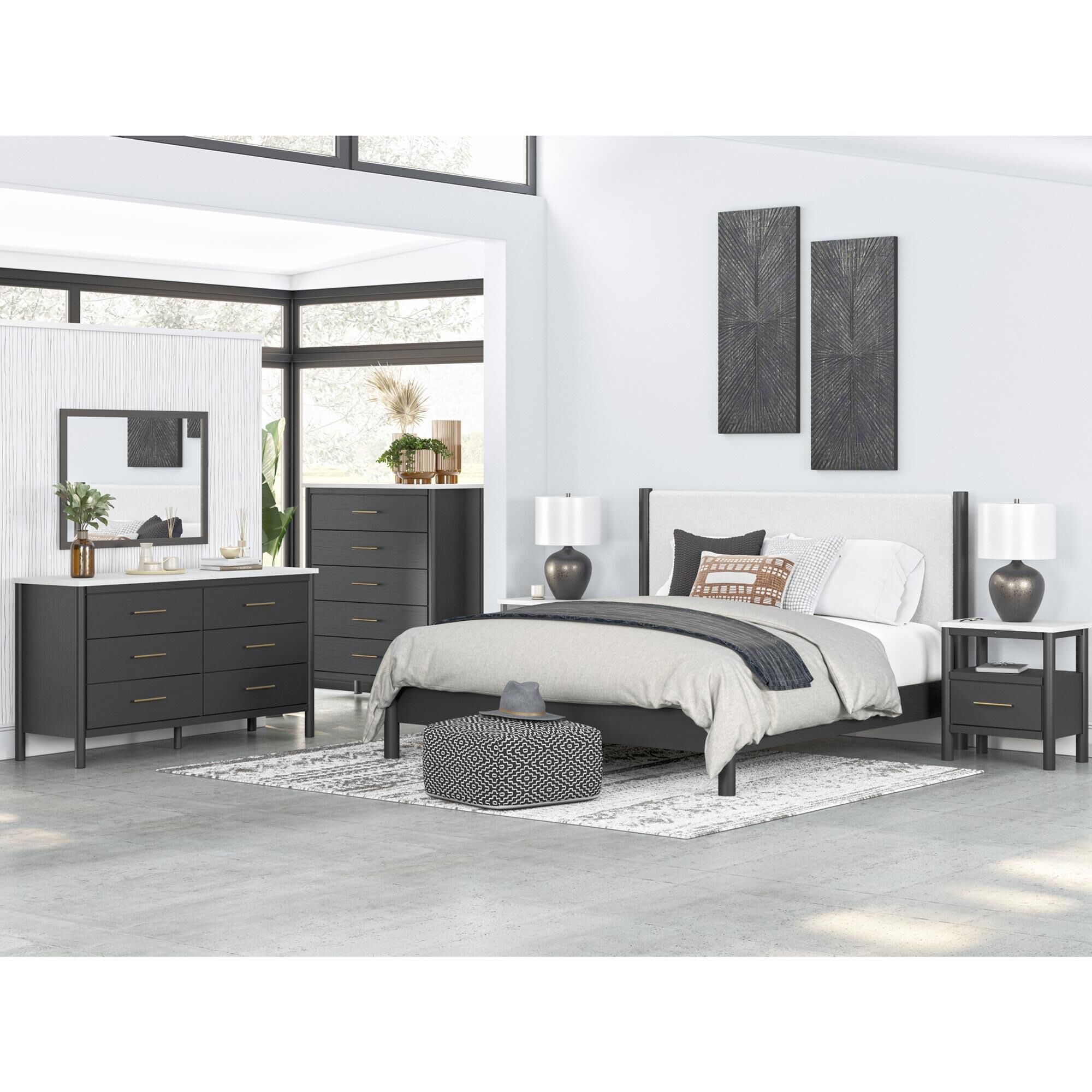 Signature Design by Ashley Cadmori King Platform Bed in Black, , large