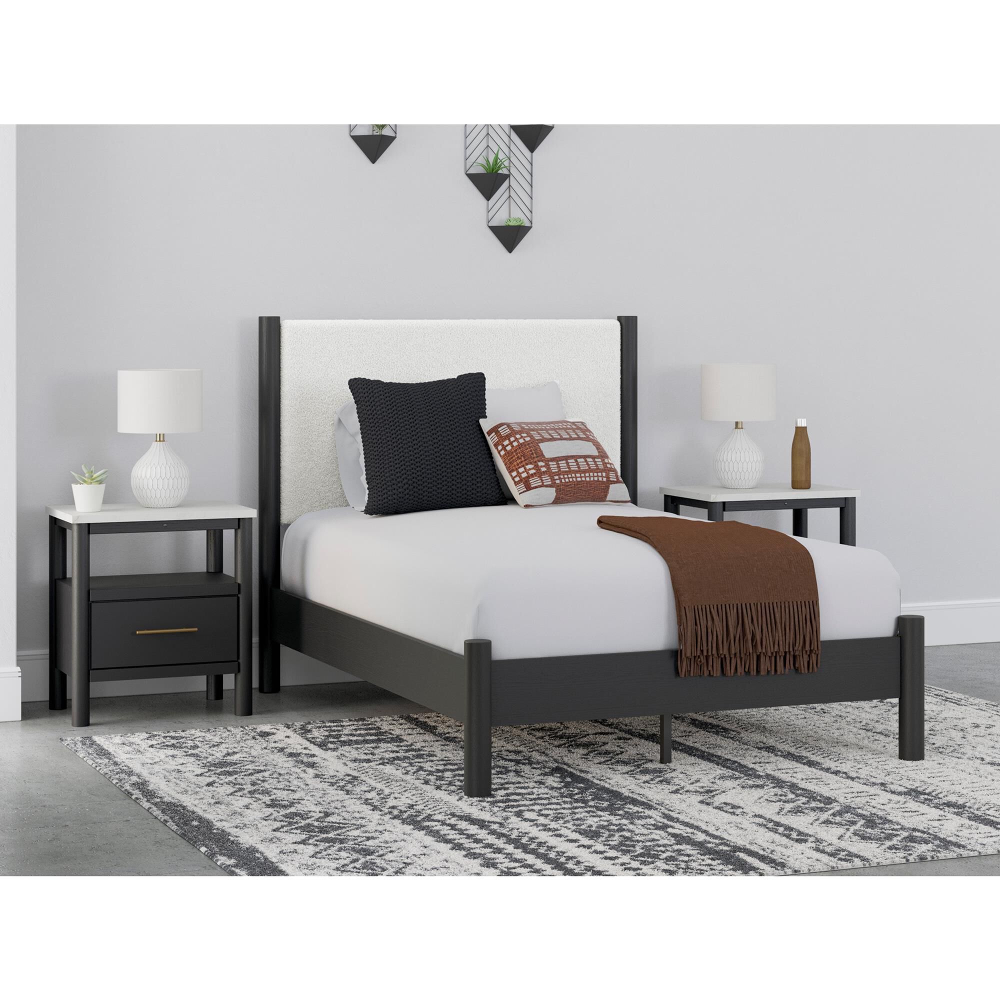 Signature Design by Ashley Cadmori Full Platform Bed in Black, , large