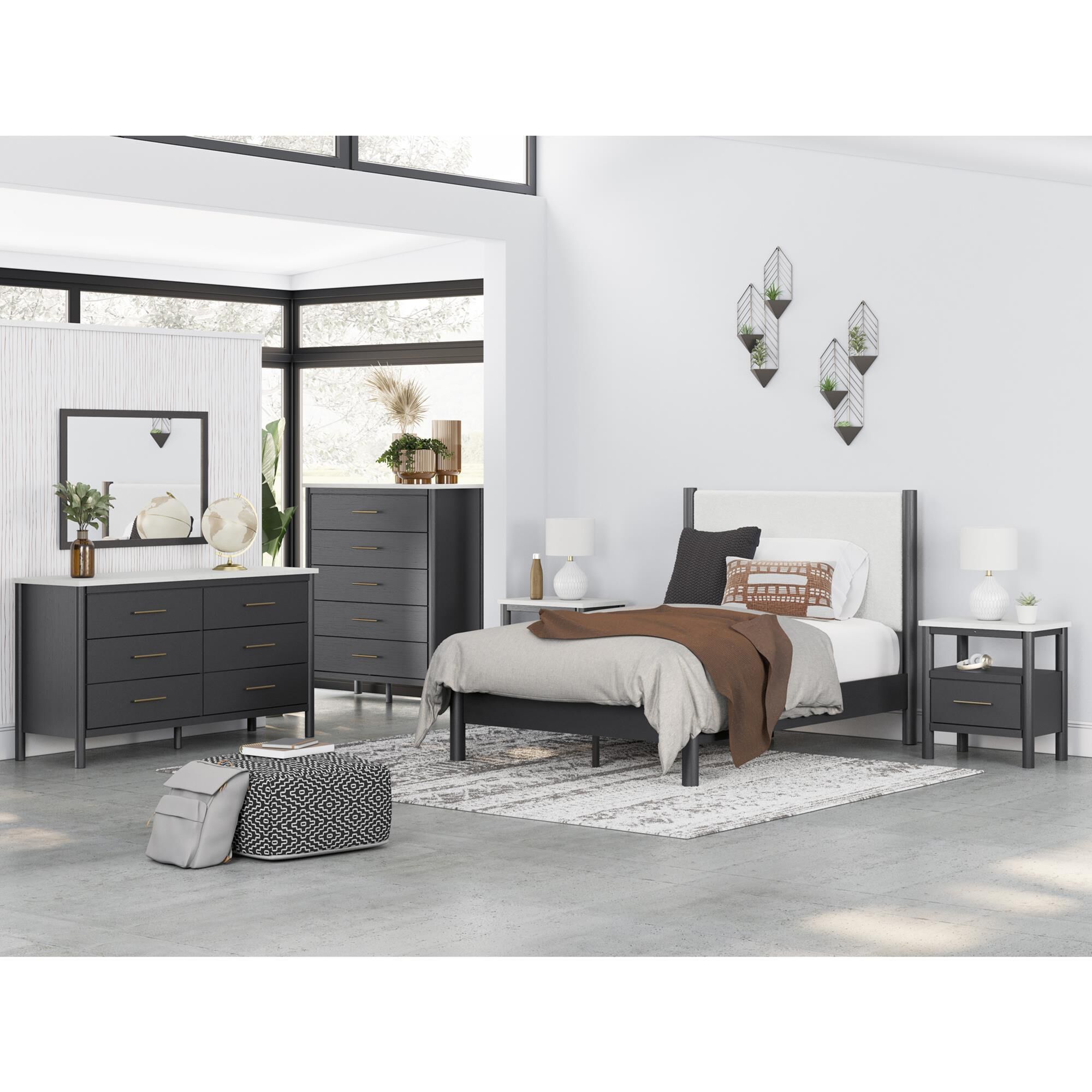 Signature Design by Ashley Cadmori Full Platform Bed in Black, , large