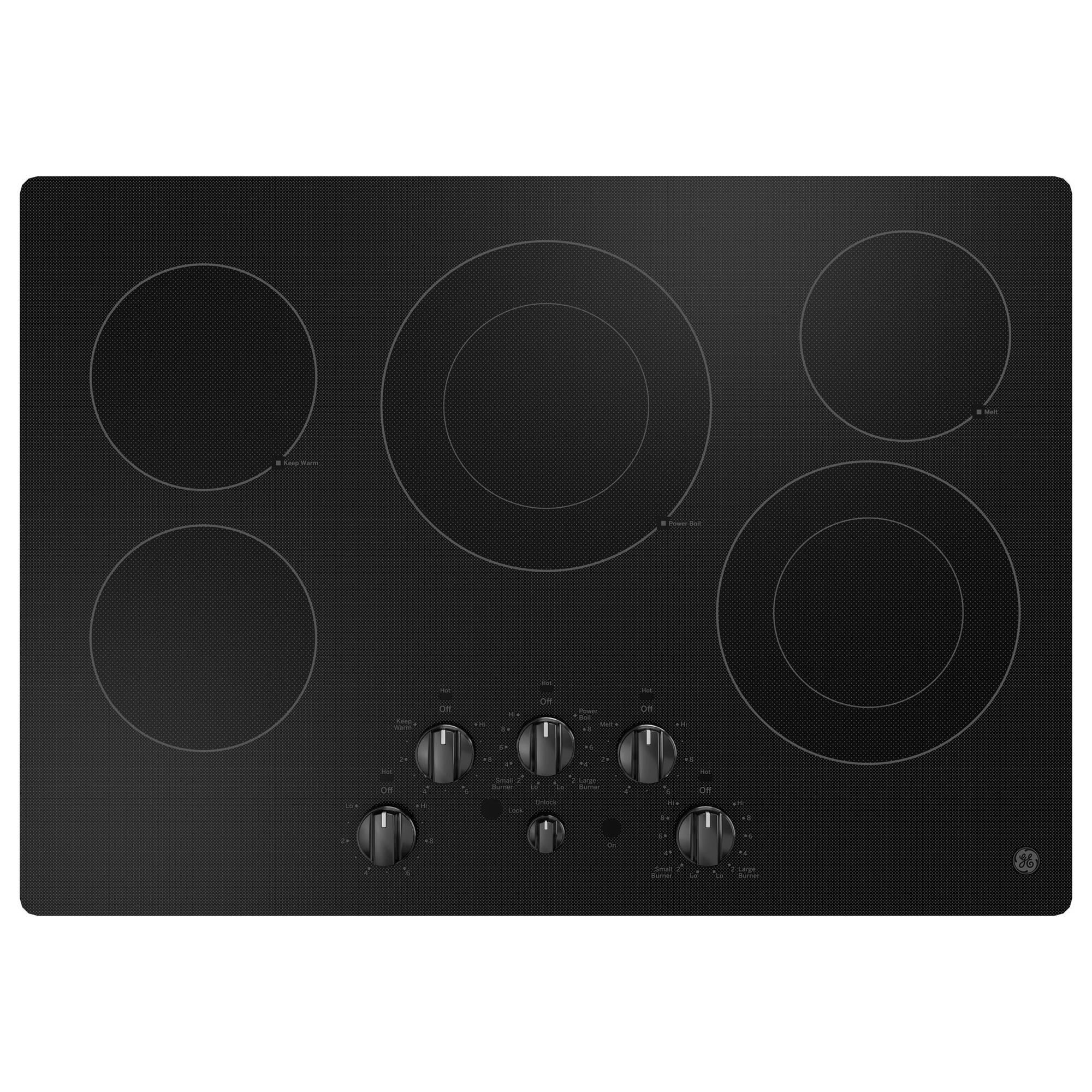 GE Appliances 2-Piece Kitchen Package with Stainless Steel 5 Cu. Ft. Single Electric Wall Oven and Black 30" Electric Cooktop, , large