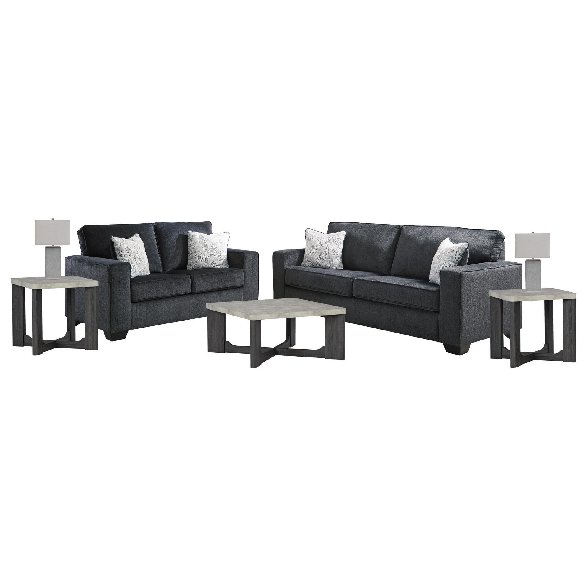 Signature Design by Ashley 7-Piece Living Room Set in Slate, , large