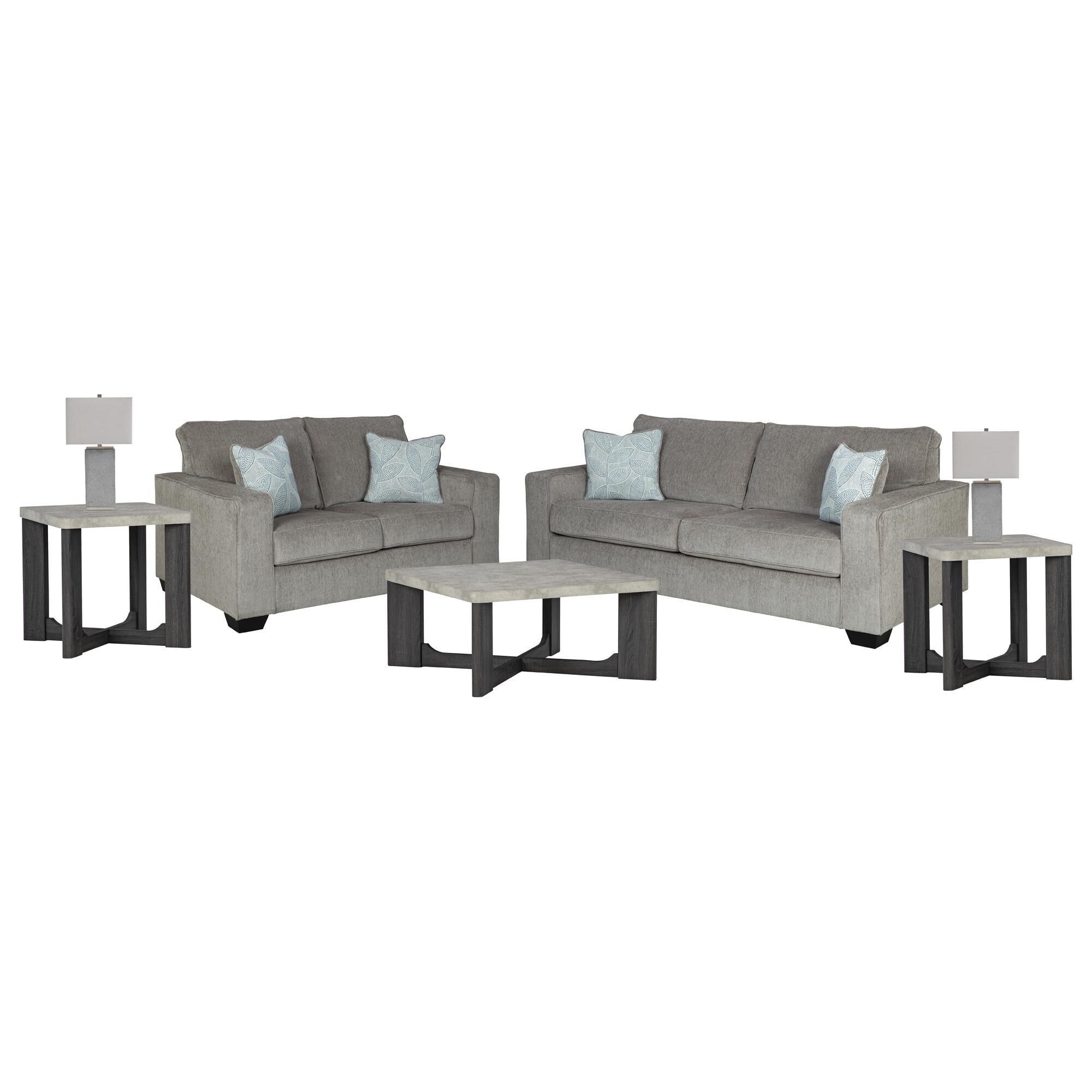 Signature Design by Ashley 7-Piece Living Room Set in Alloy, , large
