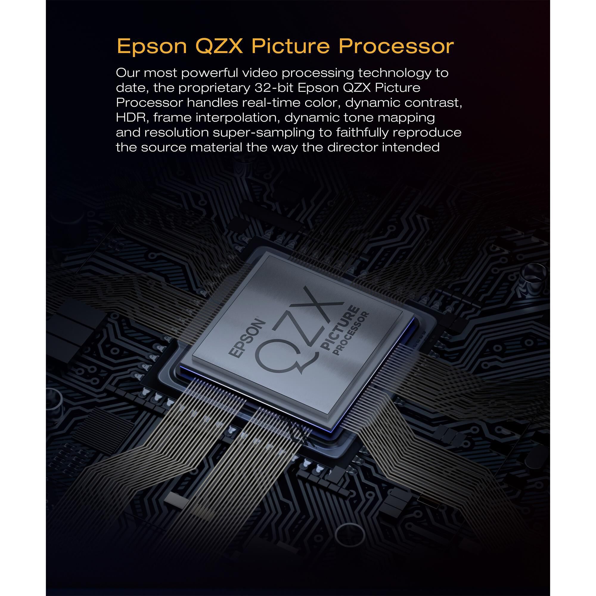 Epson QB1000 4K HDR 3300 Lumen 3LCD Laser Projector in Black, , large
