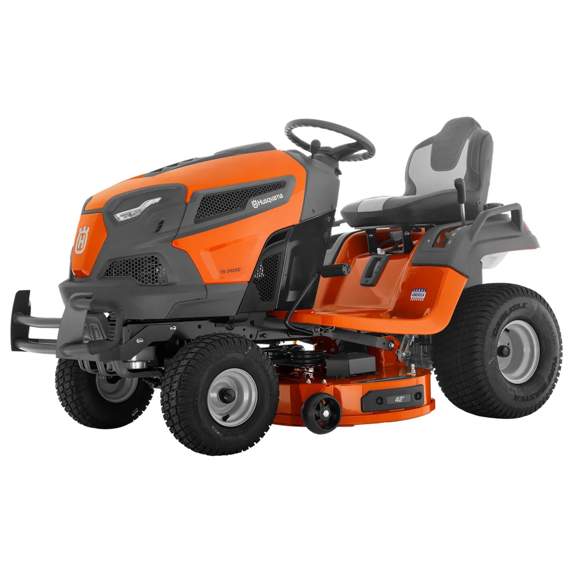 Husqvarna 42" 200-Series Gas-Powered Riding Lawn Mower with Kawasaki Engine, , large