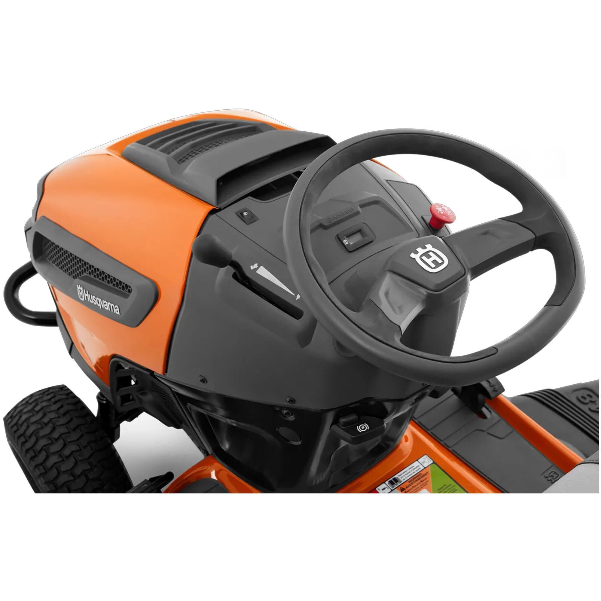 Husqvarna 100-Series 54" Riding Lawn Tractor with Briggs and Stratton Engine in Orange, , large