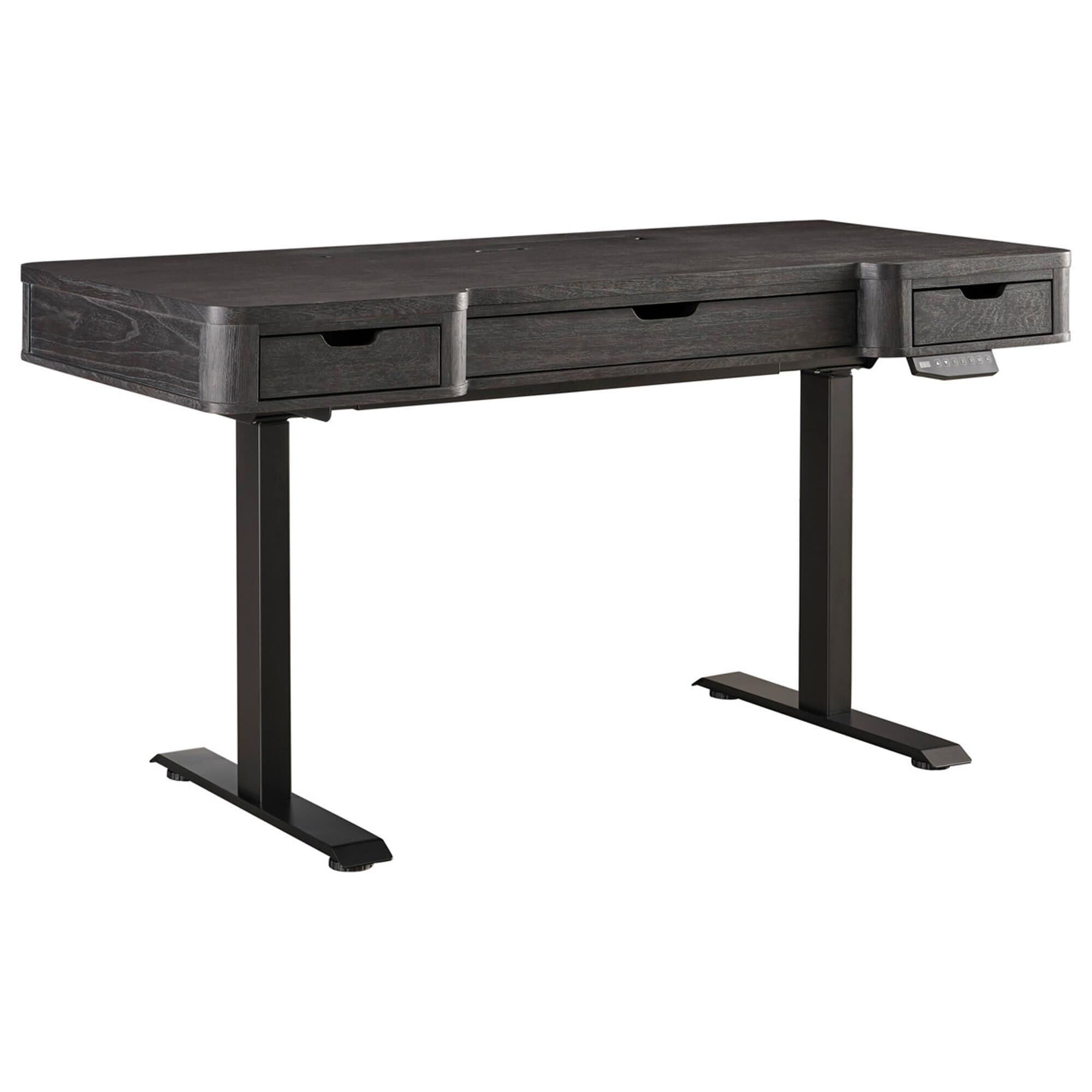 Riva Ridge Sloane Sit with Stand Desk in Mink and Black, , large