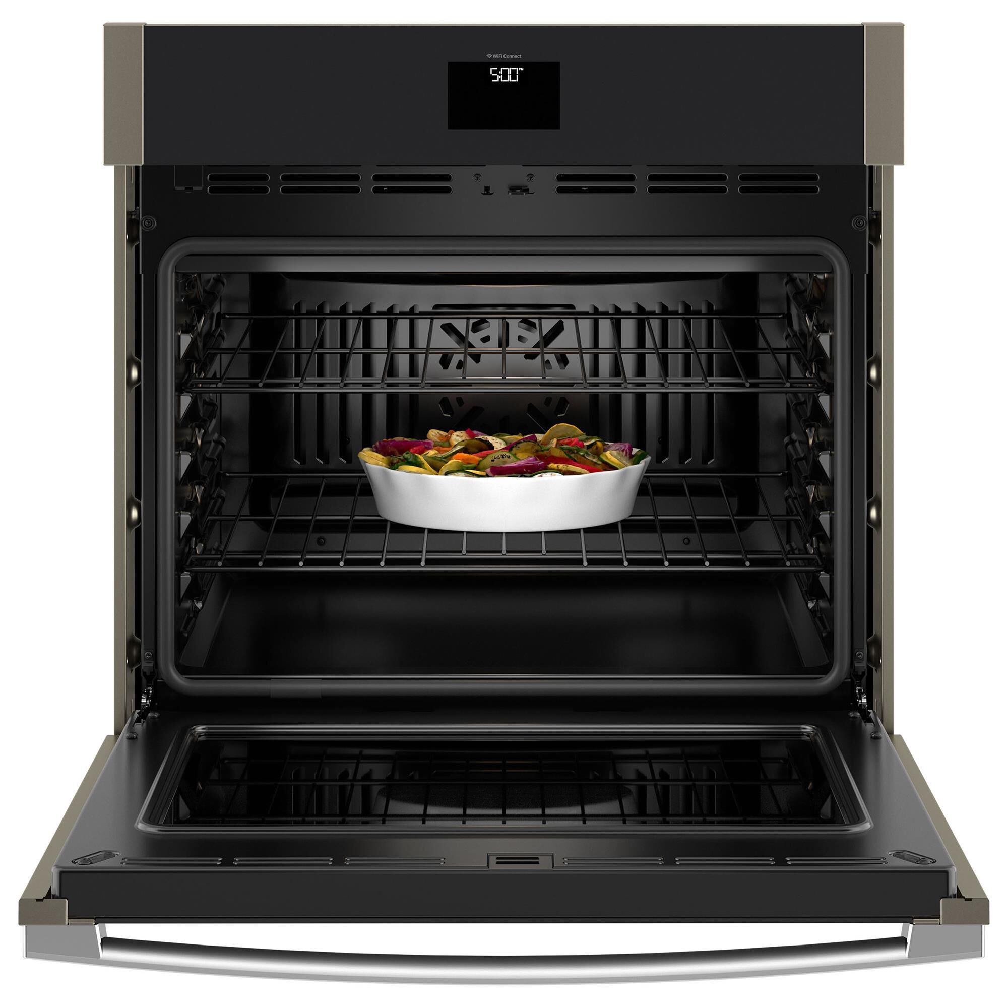 GE Appliances 2-Piece Kitchen Package with Fingerprint Resistant Slate 30" Smart Built-In Single Wall Oven and Black 30" Electric Cooktop, , large
