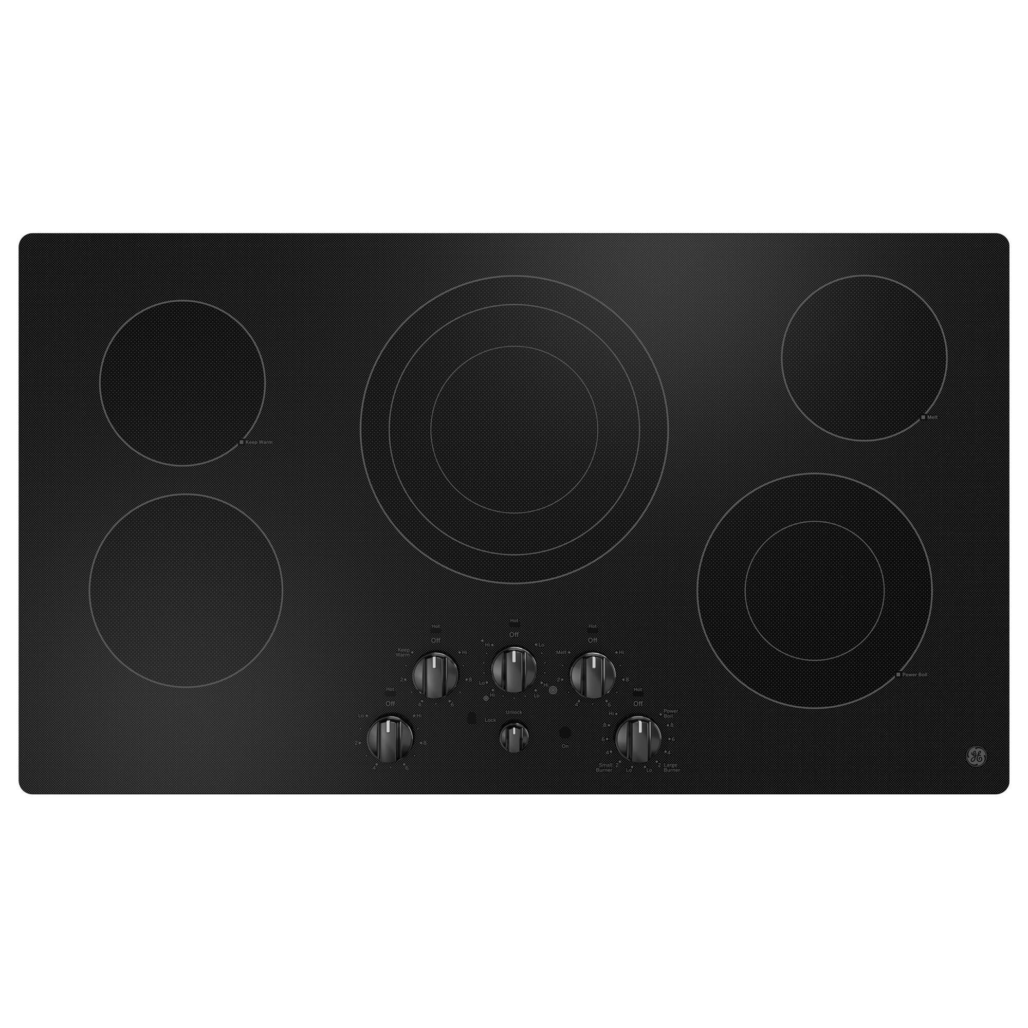 GE Appliances 2-Piece Kitchen Package with 30" Smart Built-In Single Wall Oven and 36" Electric Cooktop in Black, , large