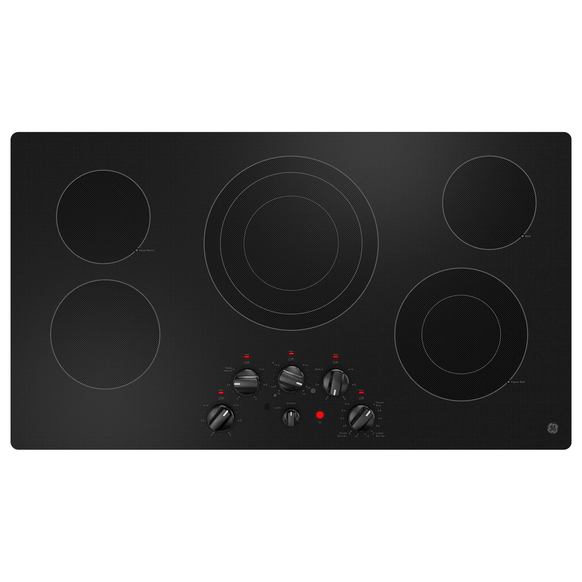GE Appliances 2-Piece Kitchen Package with 30" Smart Built-In Single Wall Oven and 36" Electric Cooktop in Black, , large