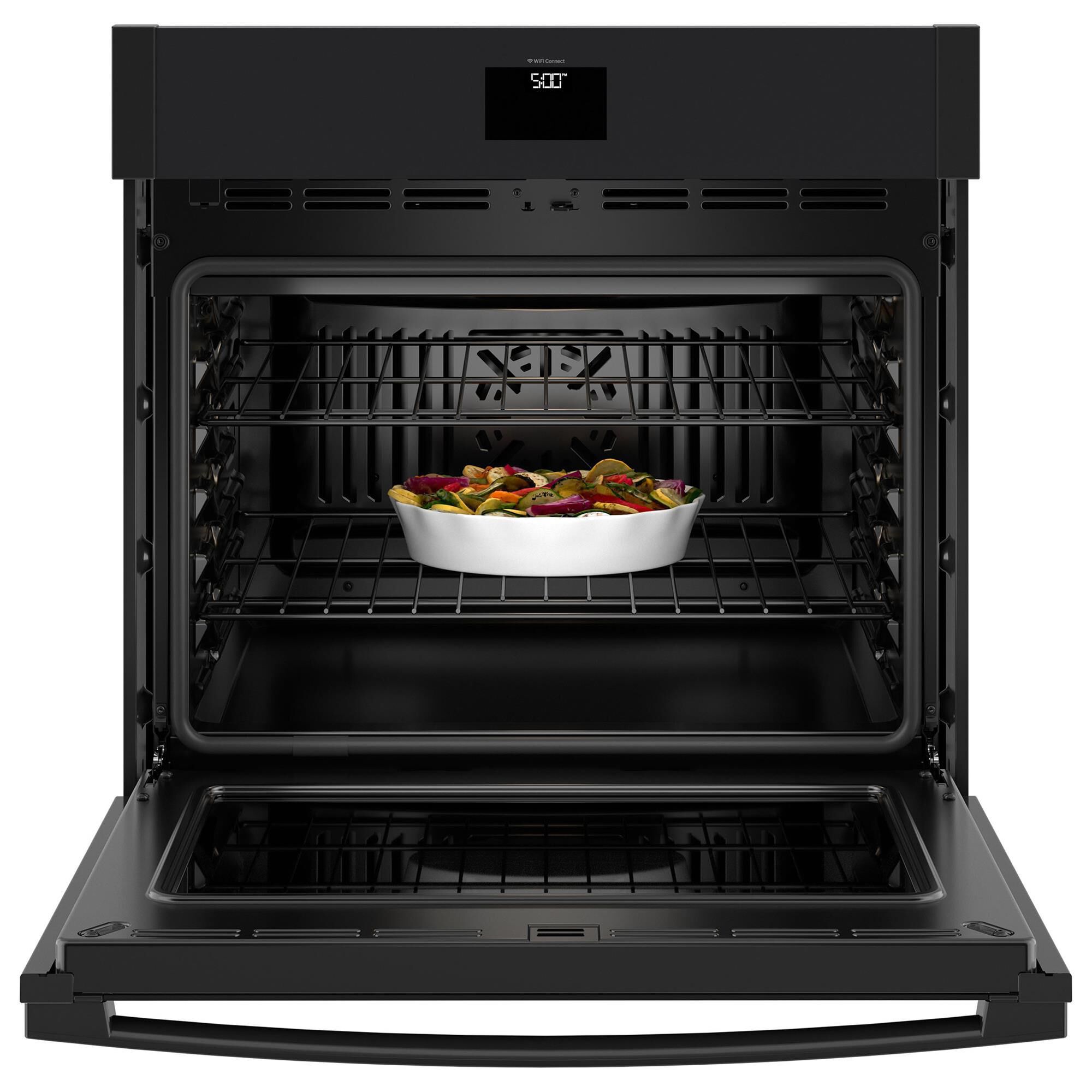 GE Appliances 2-Piece Kitchen Package with 30" Smart Built-In Single Wall Oven and 30" Electric Cooktop in Black, , large