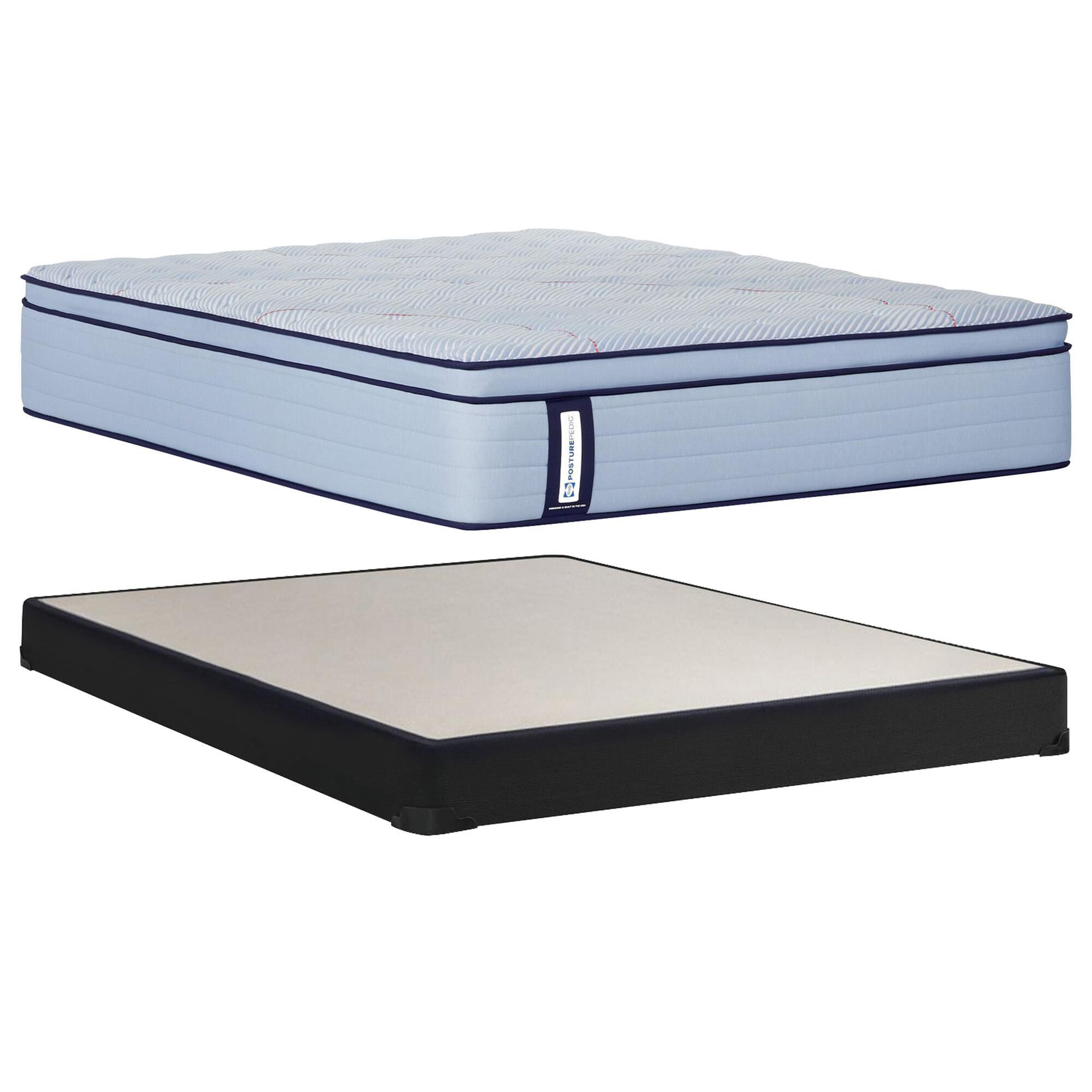 Sealy Kinney Firm Pillowtop Twin Mattress with Low Profile Box Spring, , large