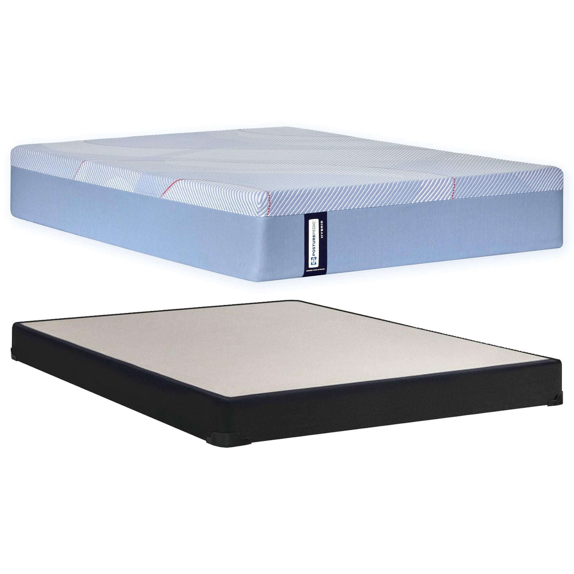 Sealy Posturepedic Kinney Medium Hybrid Twin Mattress with Low Profile Box Spring, , large
