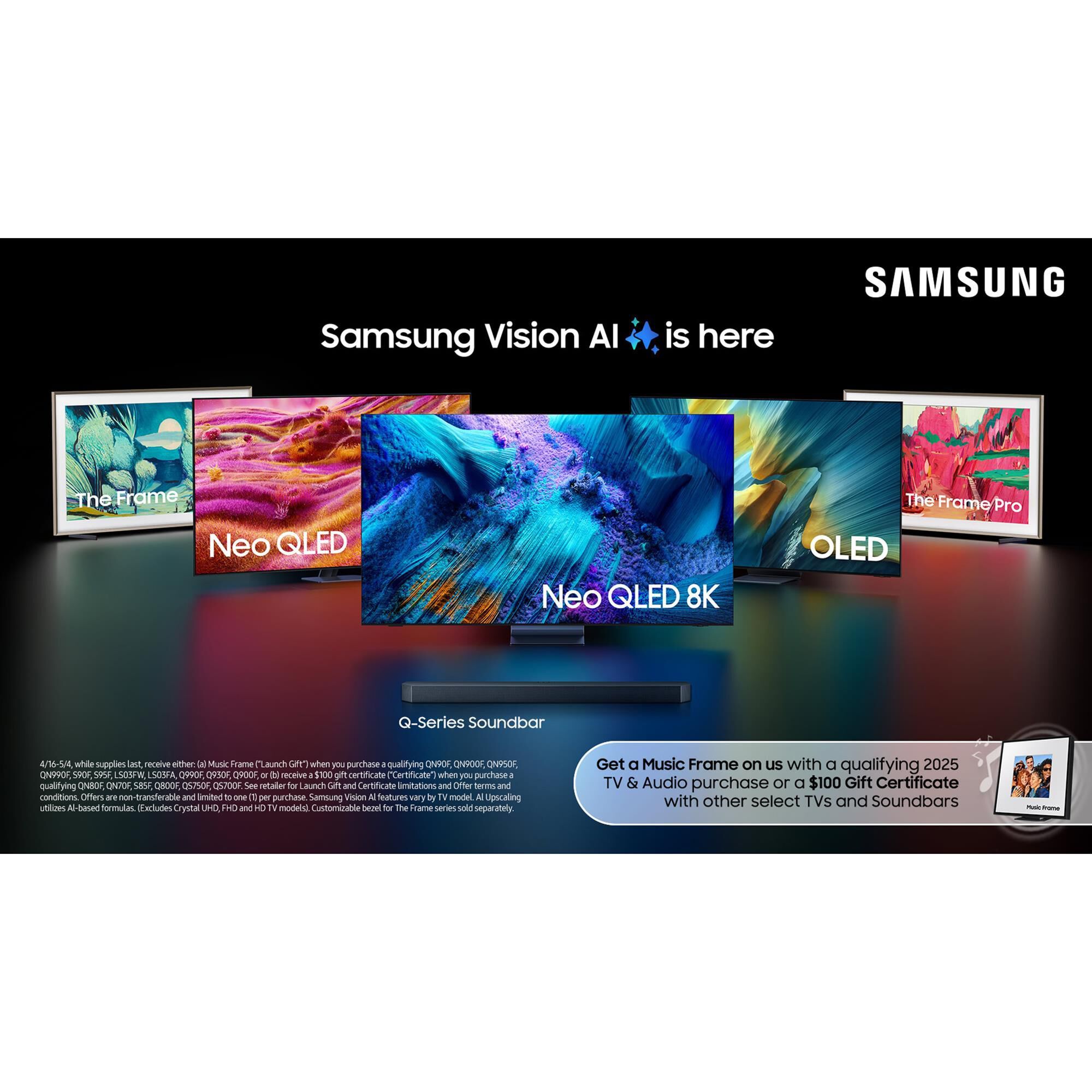 Samsung 55" Class LS03FA The Frame QLED HDR - Smart TV with Music Frame in Black, , large